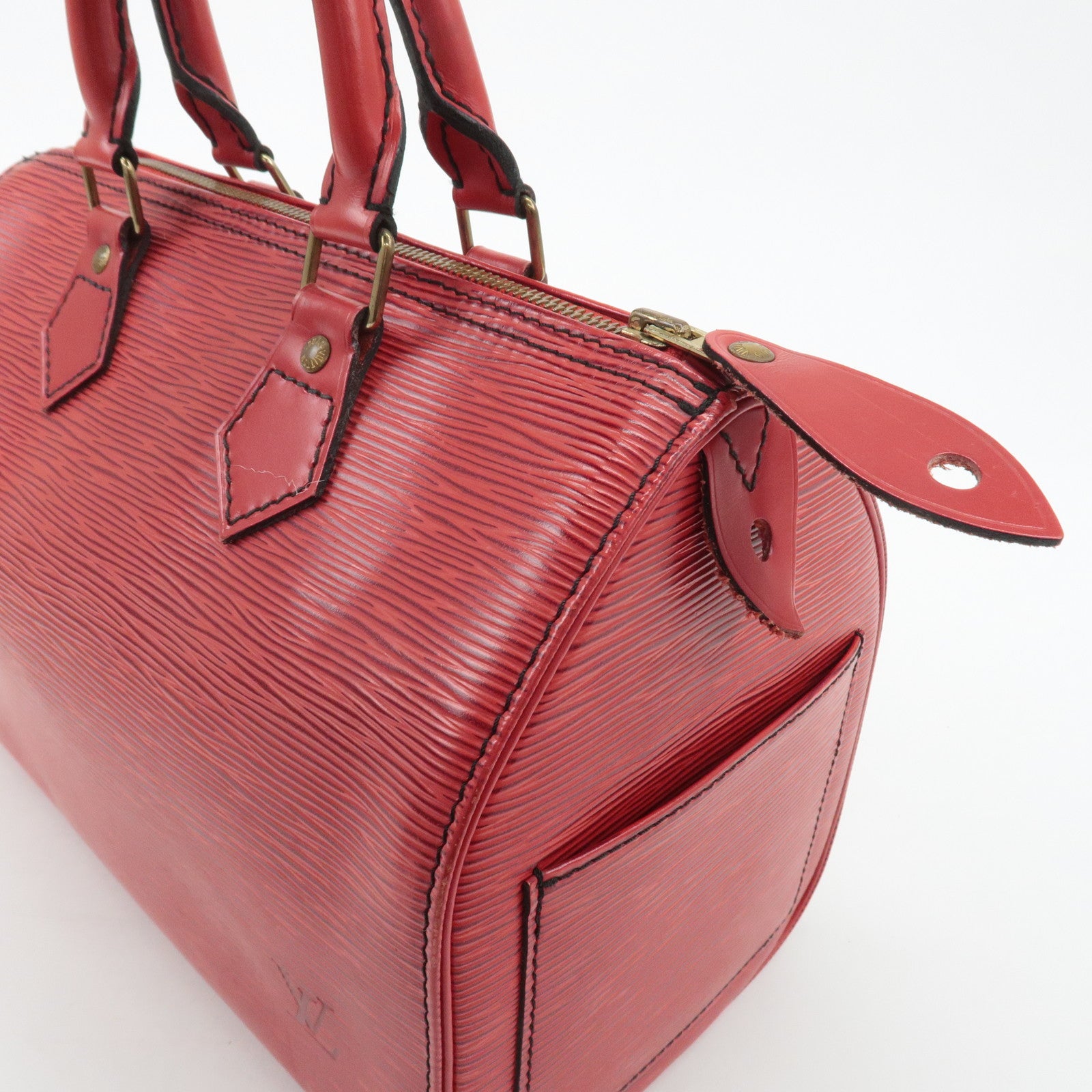 Louis Vuitton Epi Speedy 25 Hand Bag Castilian Red M43017