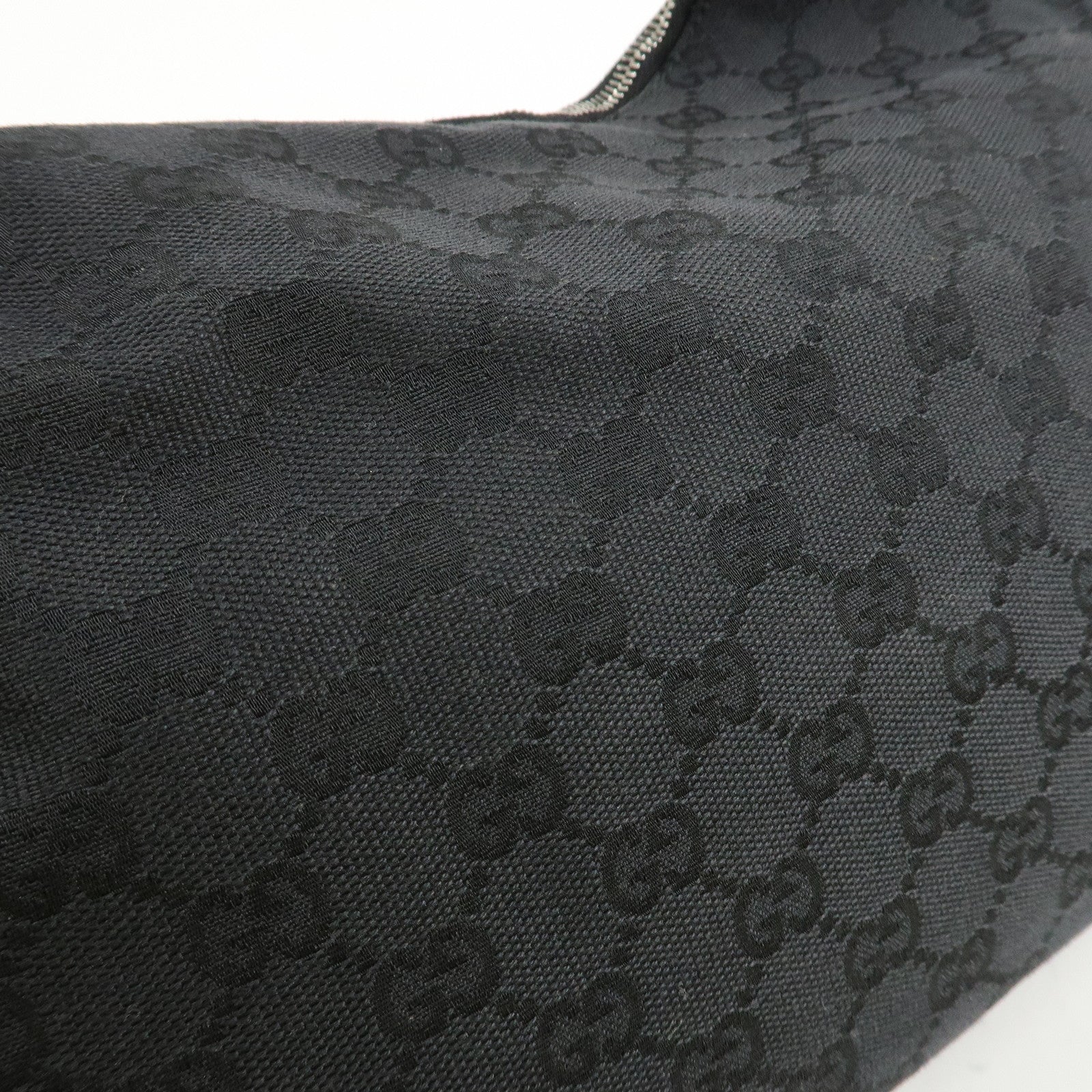 GUCCI Horsebit GG Canvas Leather Shoulder Bag 115867 Used