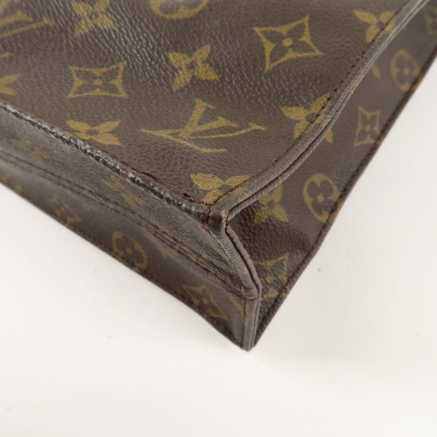 Louis Vuitton Monogram Sac Plat Hand Bag Brown M51140