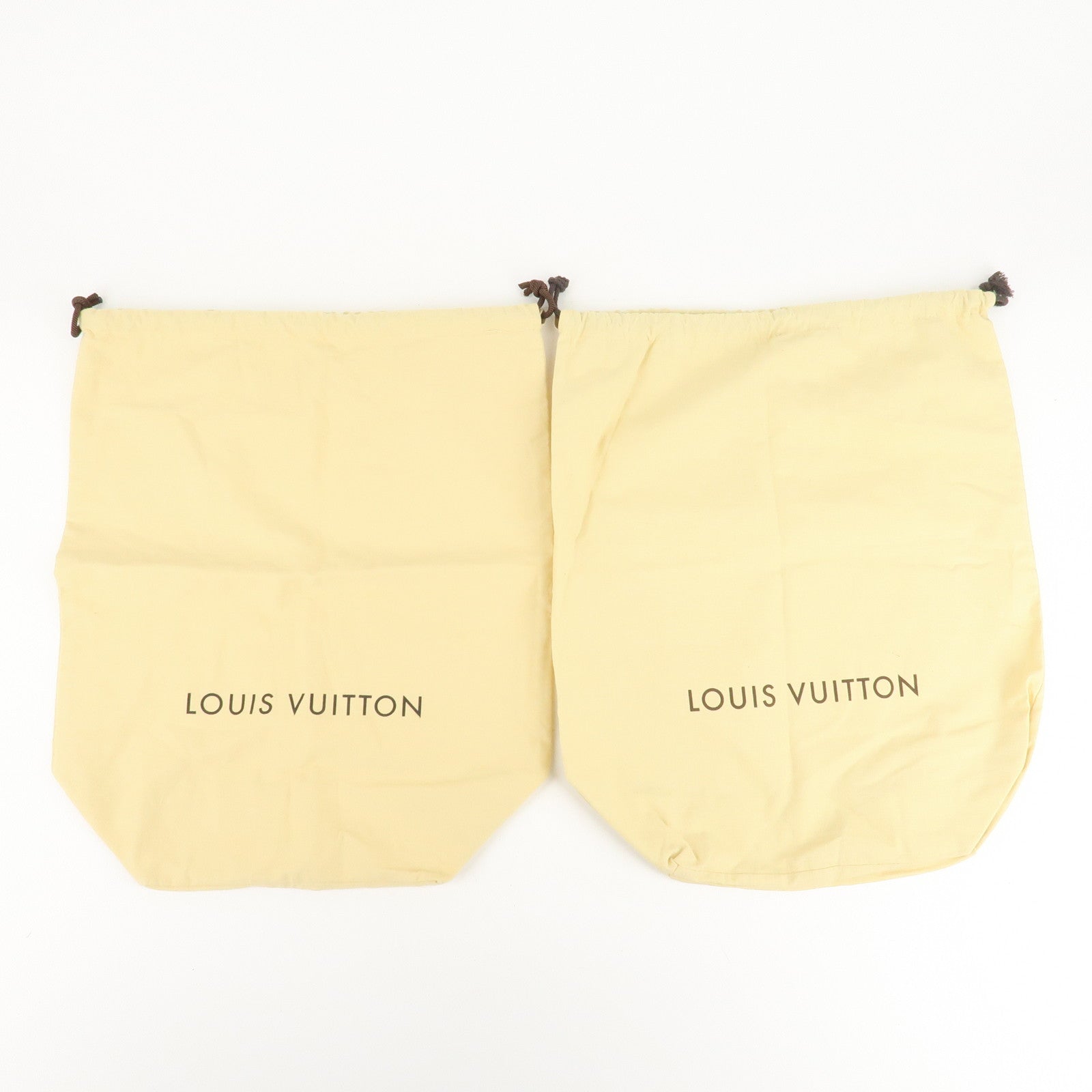 Louis Vuitton Set of 10 Dust Bag Drawstring Style Beige