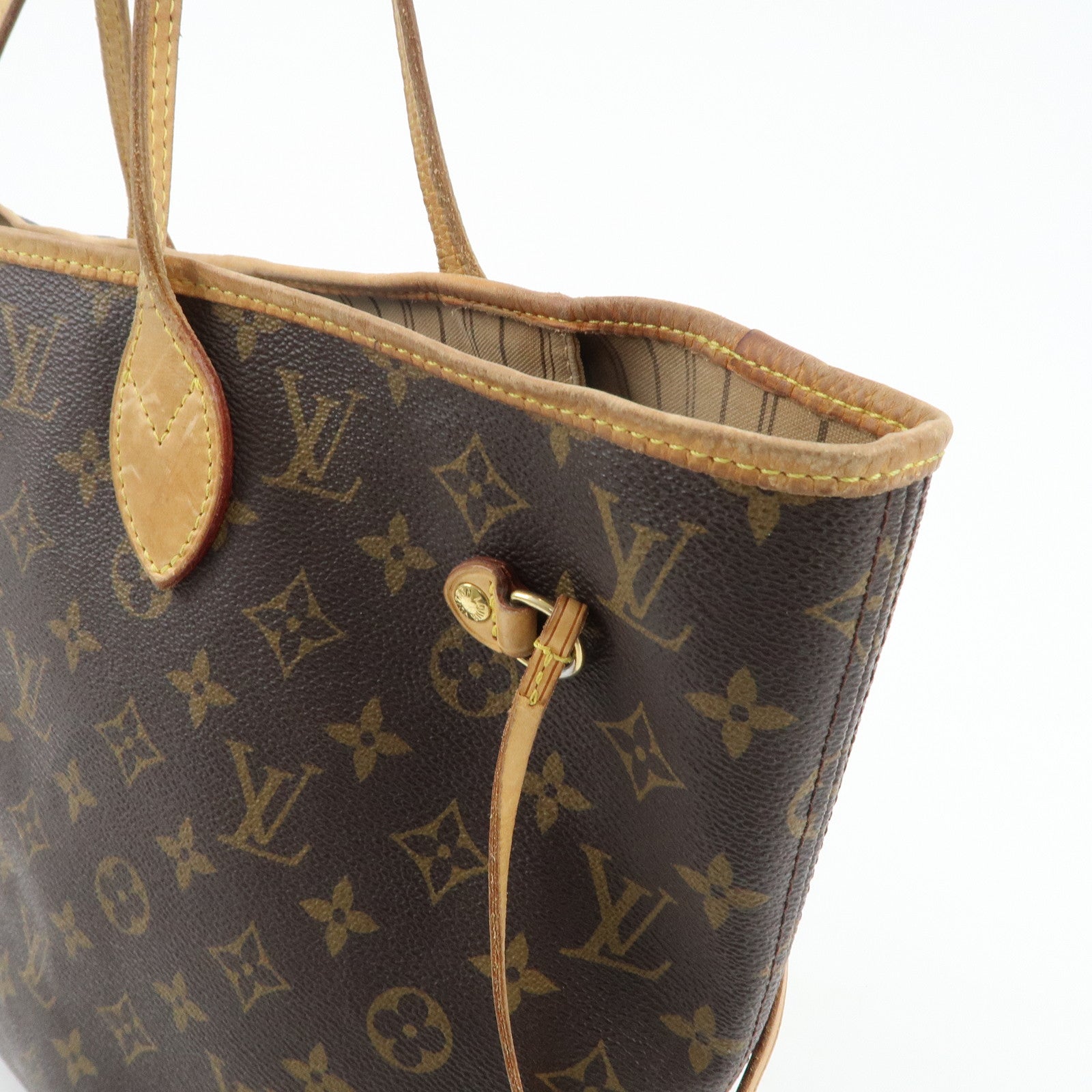 Louis Vuitton Monogram Neverfull MM Tote Bag Brown M40156