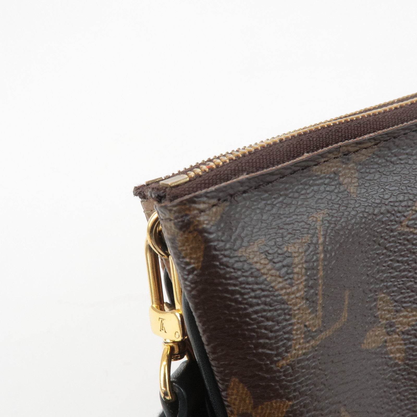 Louis Vuitton Monogram Reverse Pochette Double Zip Bag M69203 Used