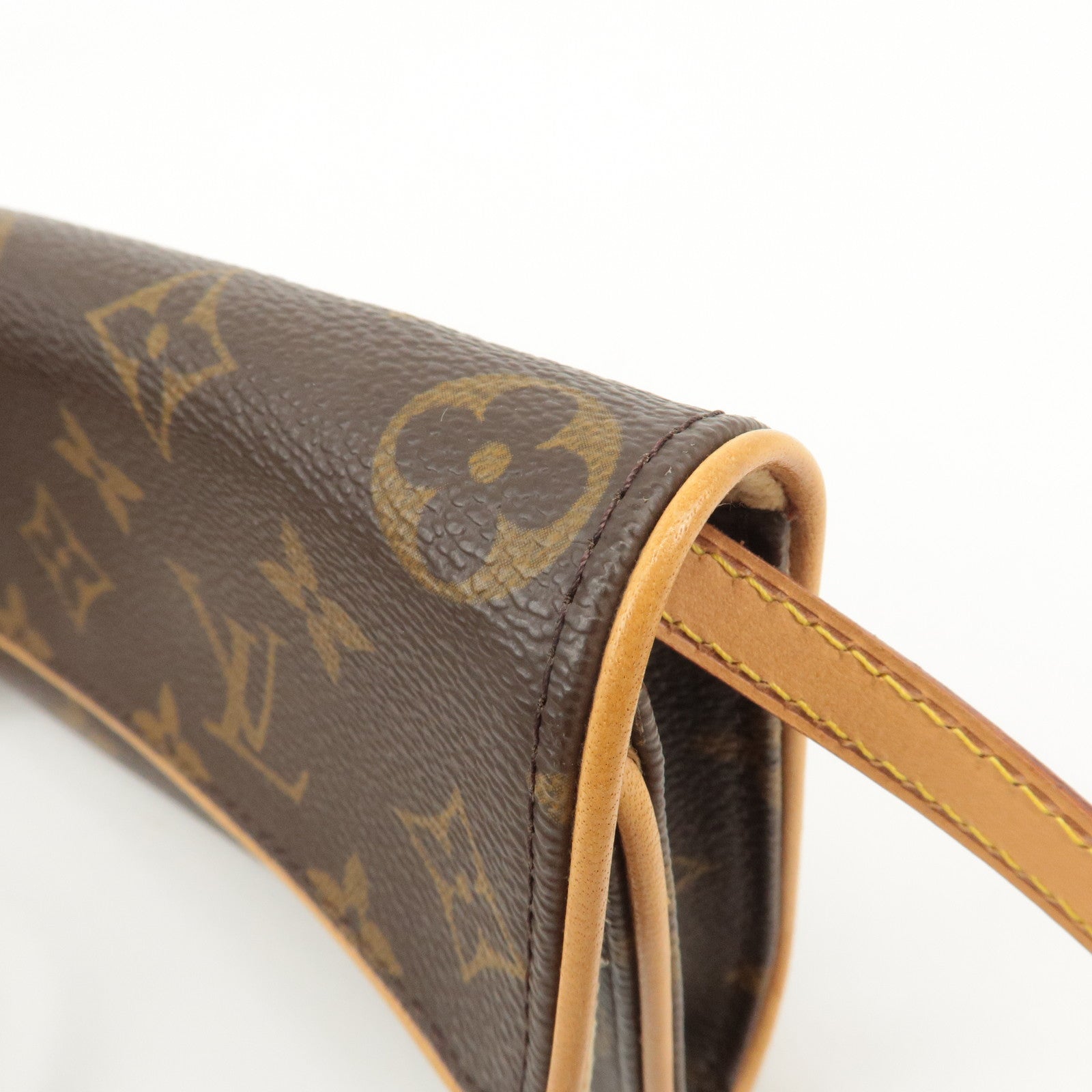 Louis Vuitton Monogram Pochette Twin PM 2Way Bag Brown M51854 Used