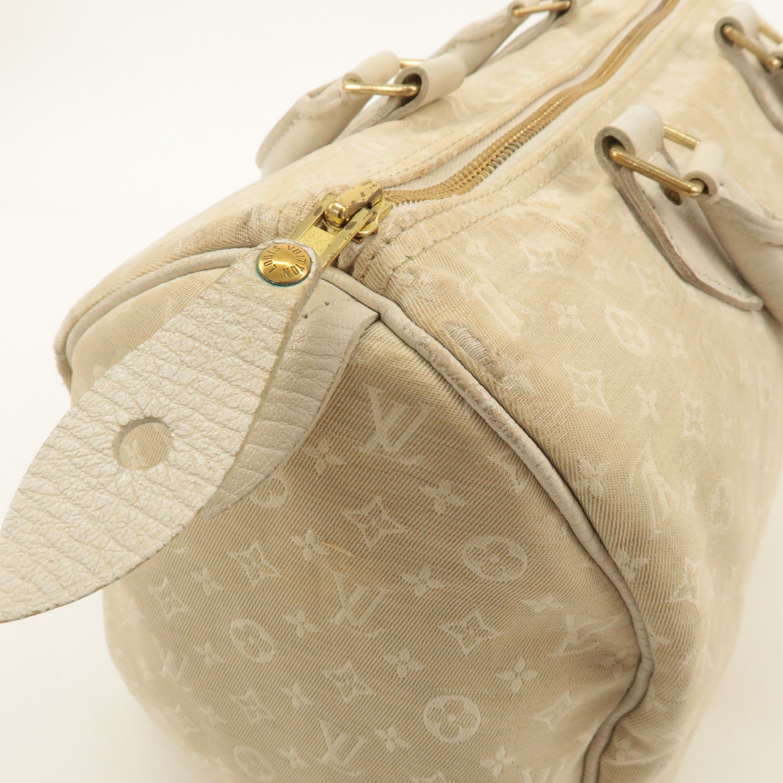 Louis Vuitton Monogram Mini Lin Speedy 30 Hand Bag M95319