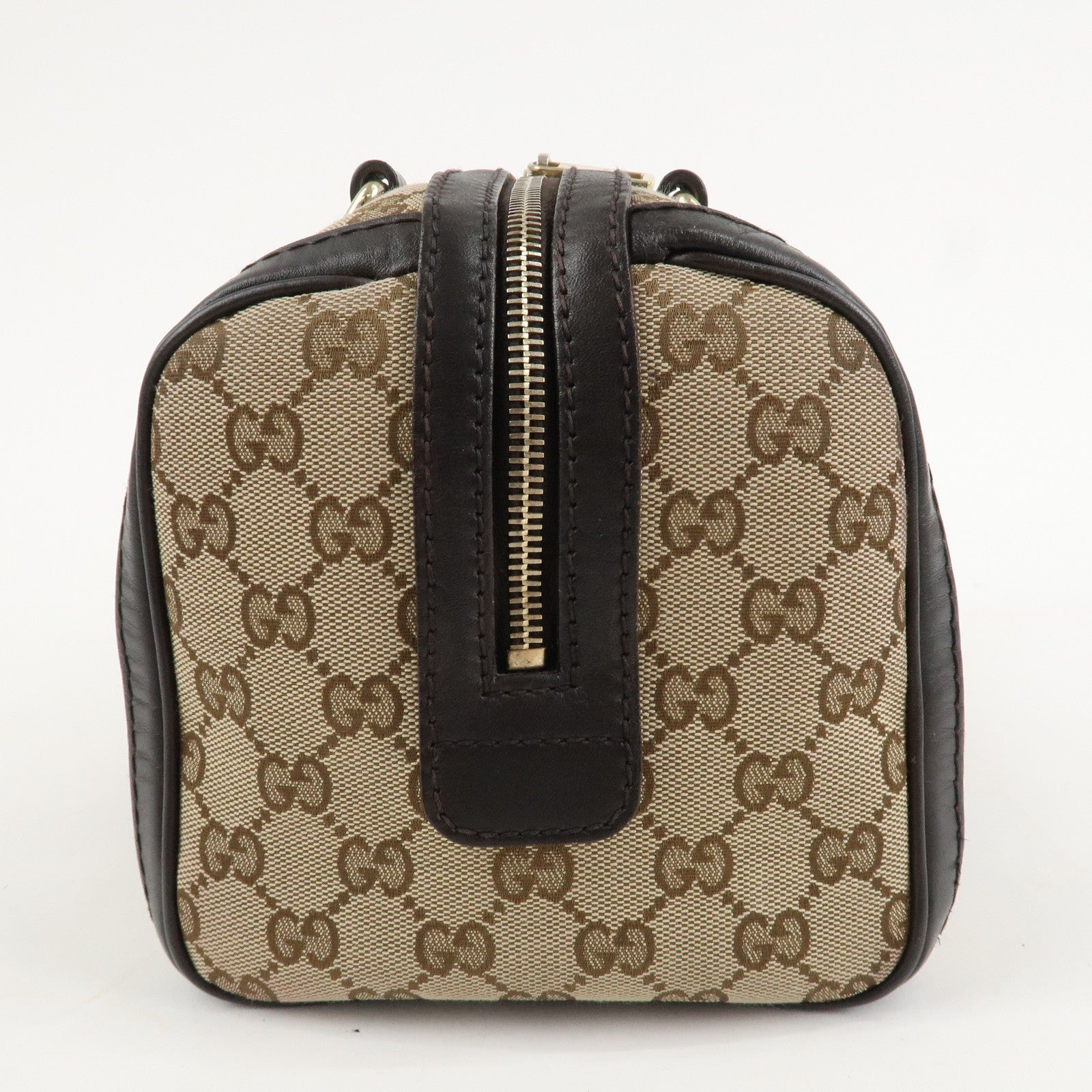 GUCCI Sherry GG Canvas Leather 2Way Mini Boston Bag 269876 Used