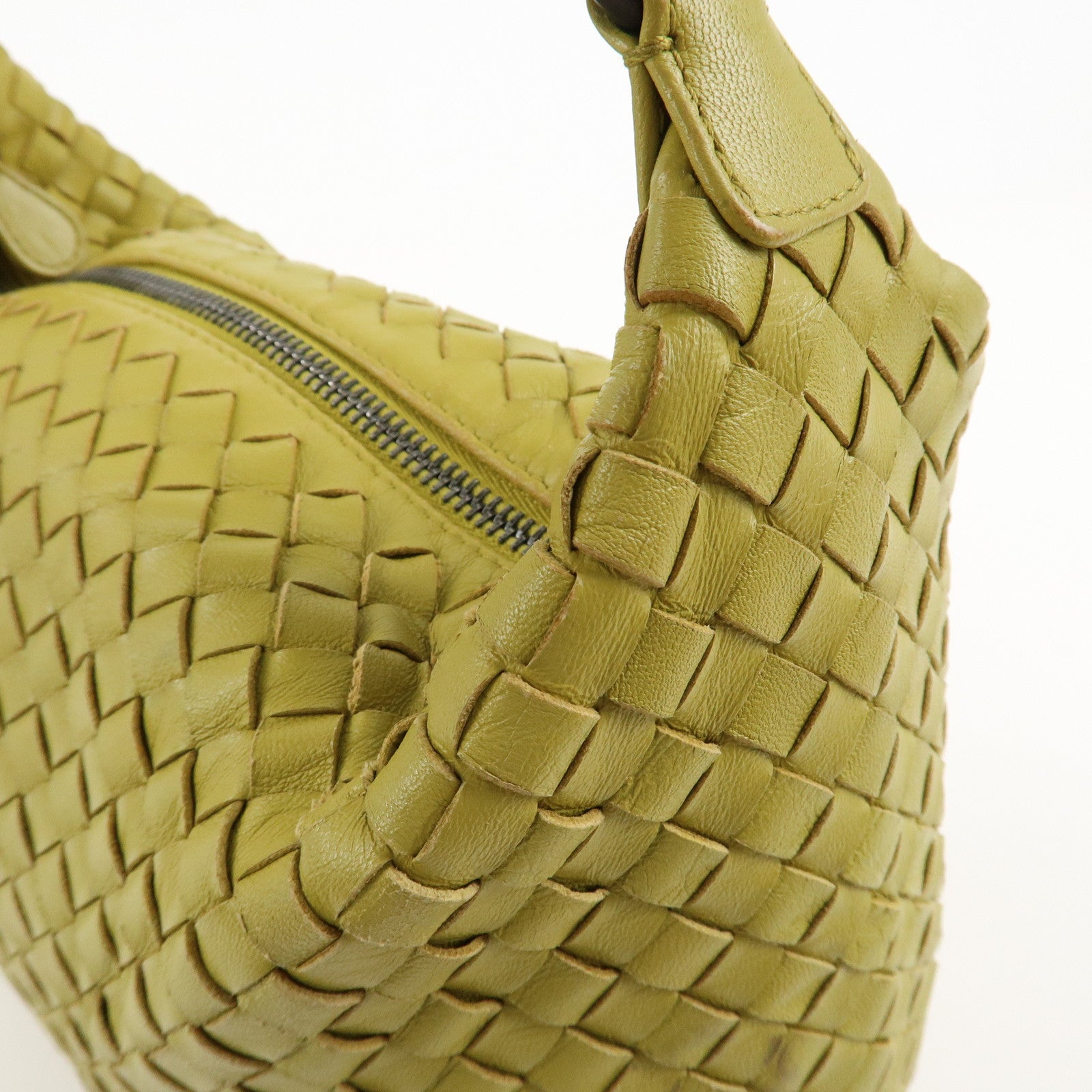 BOTTEGA VENETA Intrecciato Leather Hand Shoulder Bag Yellow