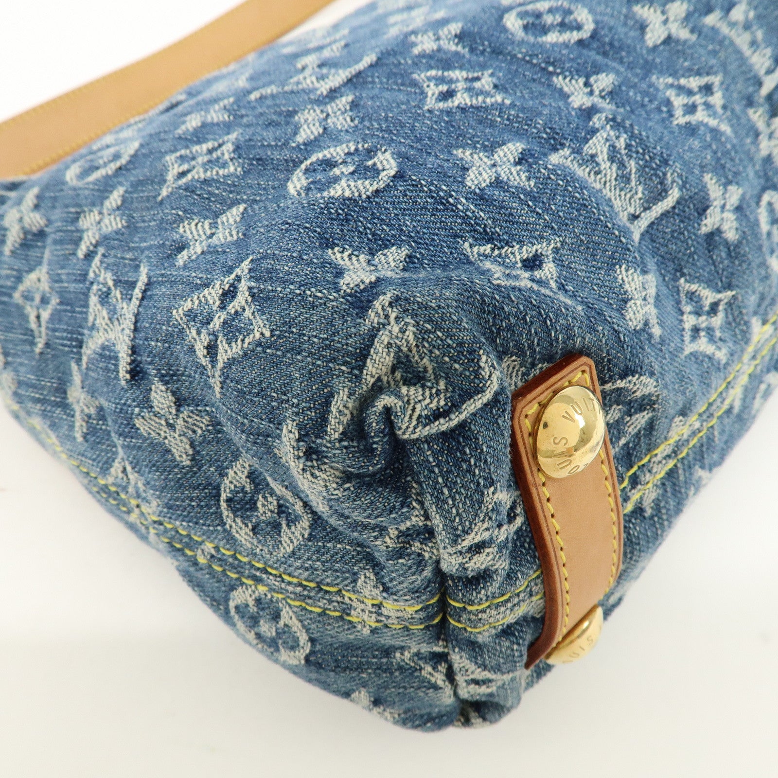 Louis Vuitton Monogram Denim Baggy PM Shoulder Bag Strap M95049