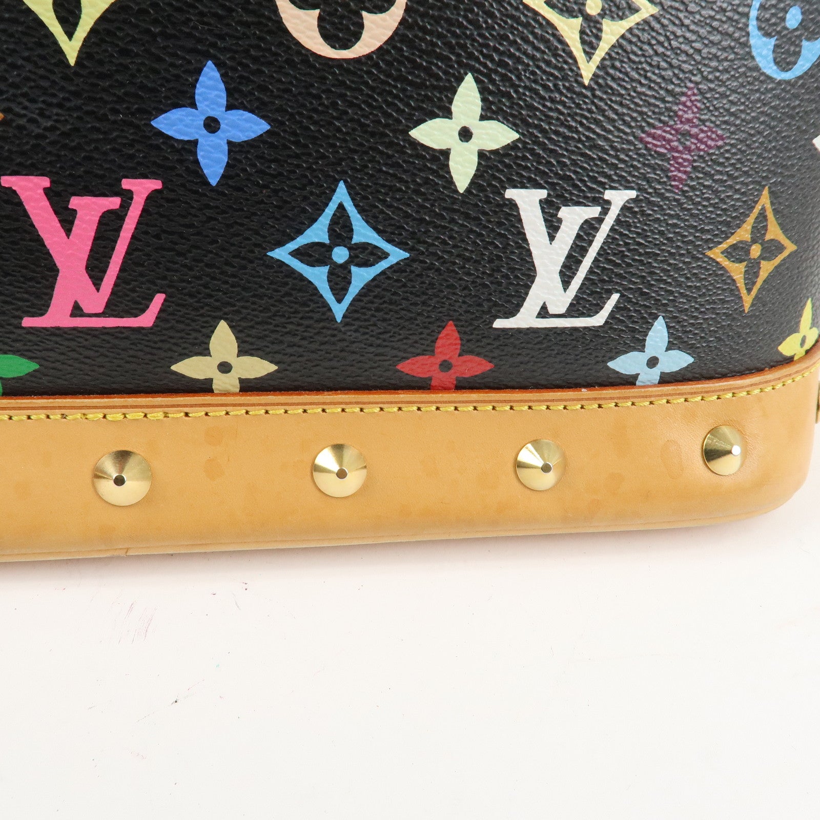 Louis Vuitton Monogram Multi Color Alma Hand Bag Noir M92646