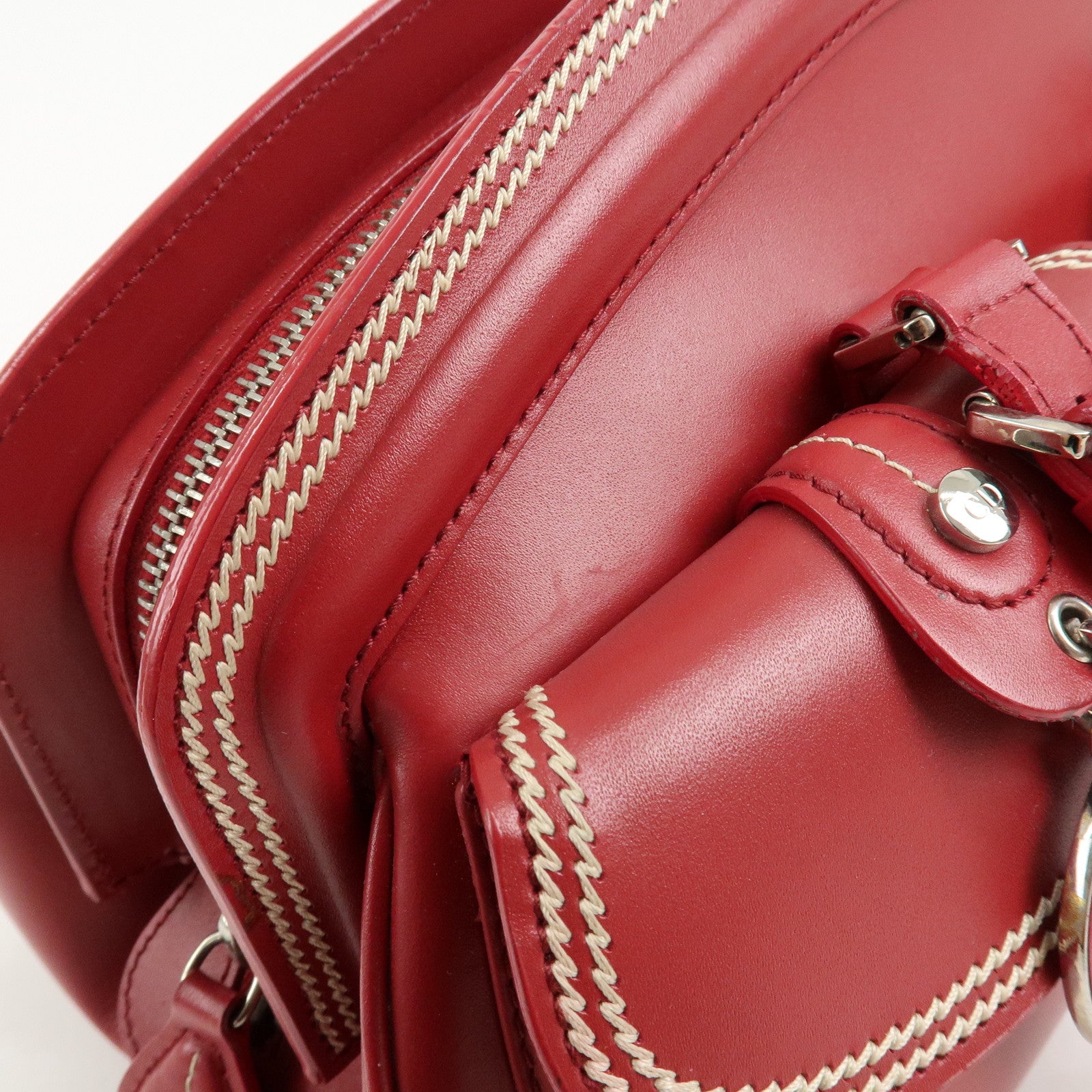 Christian Dior Detective Bag Satchel Bag Hand Bag Red