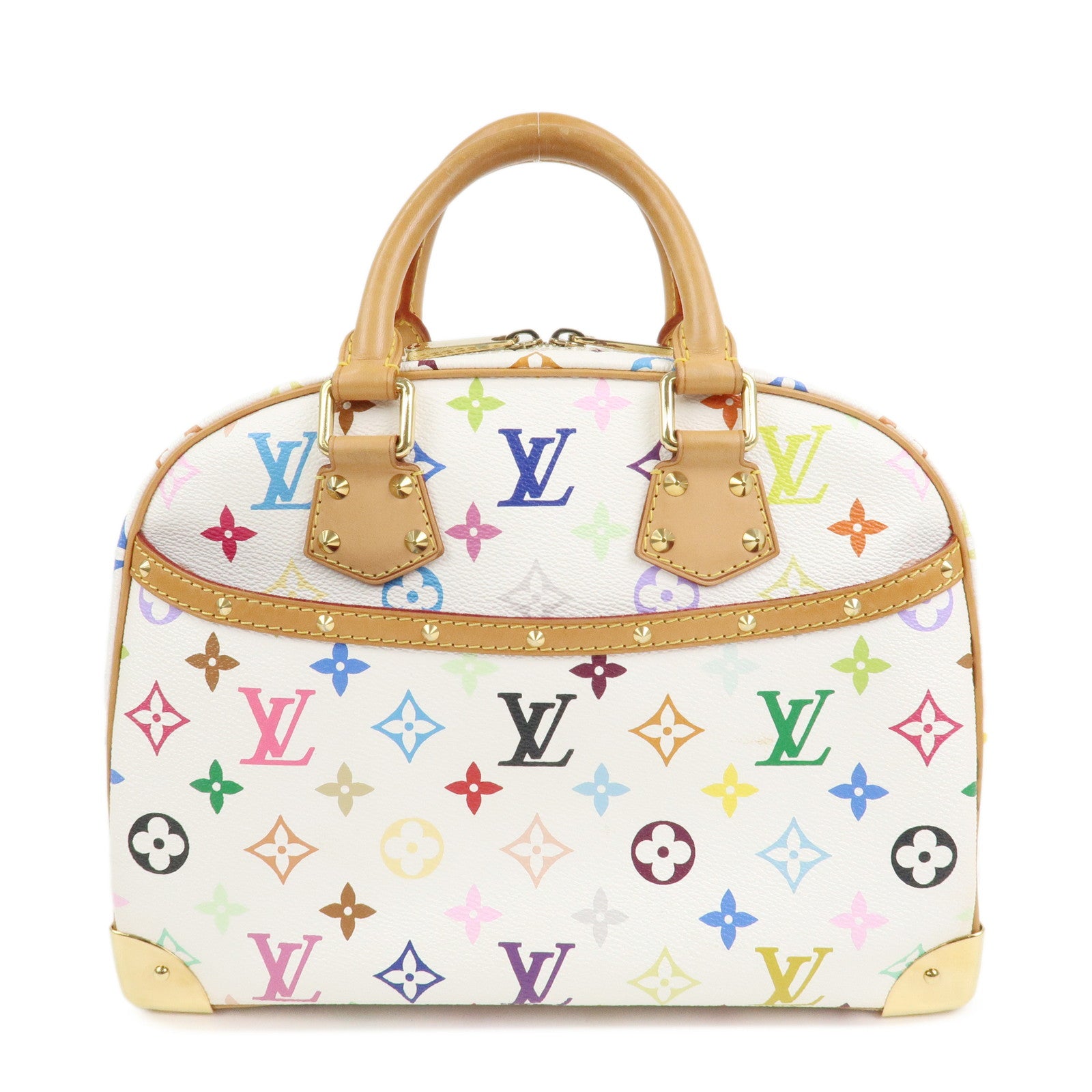 Louis Vuitton Monogram Multicolor Trouville Hand Bag Blanc M92663