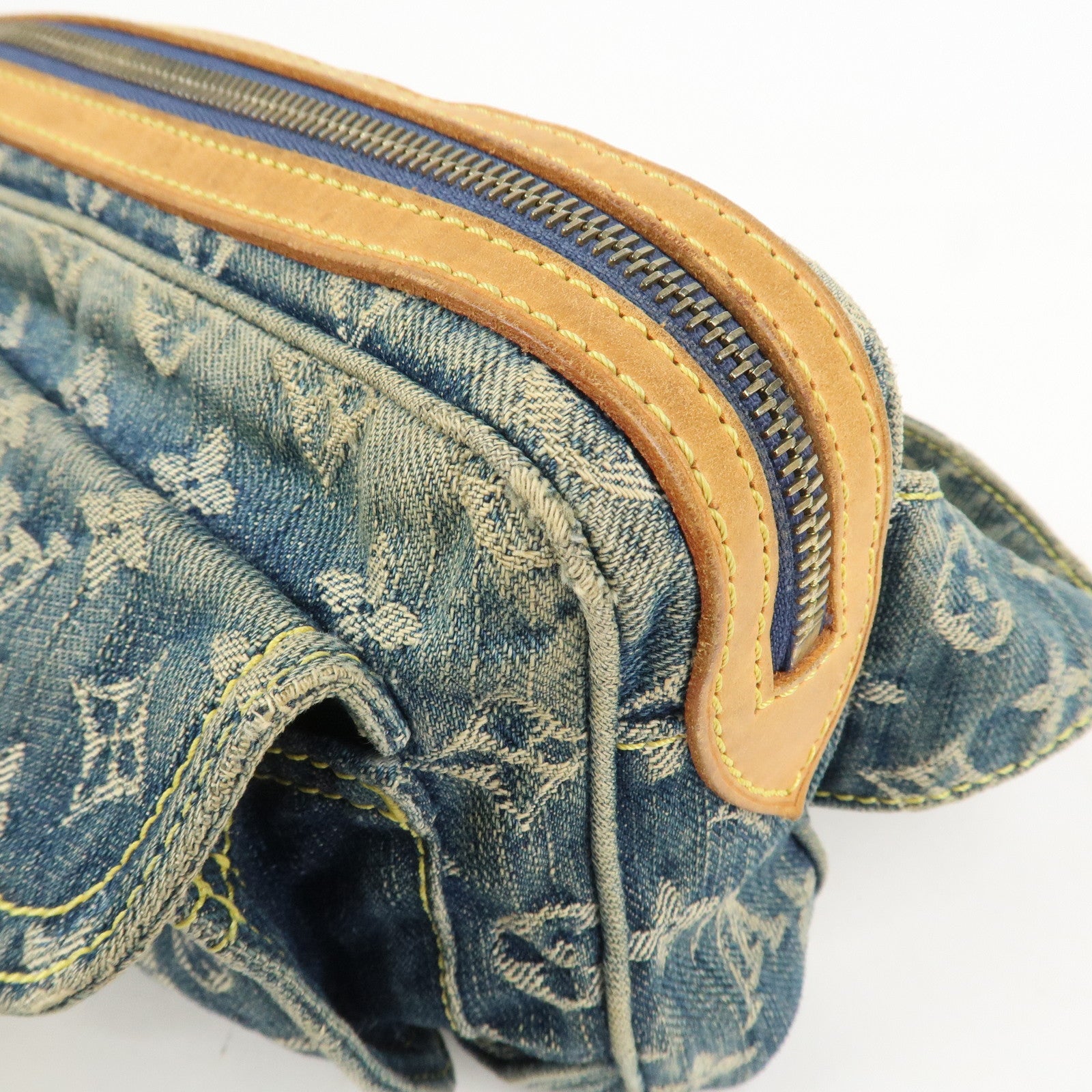 Louis Vuitton Monogram Denim Bum Bag Waist Bag Blue M95347