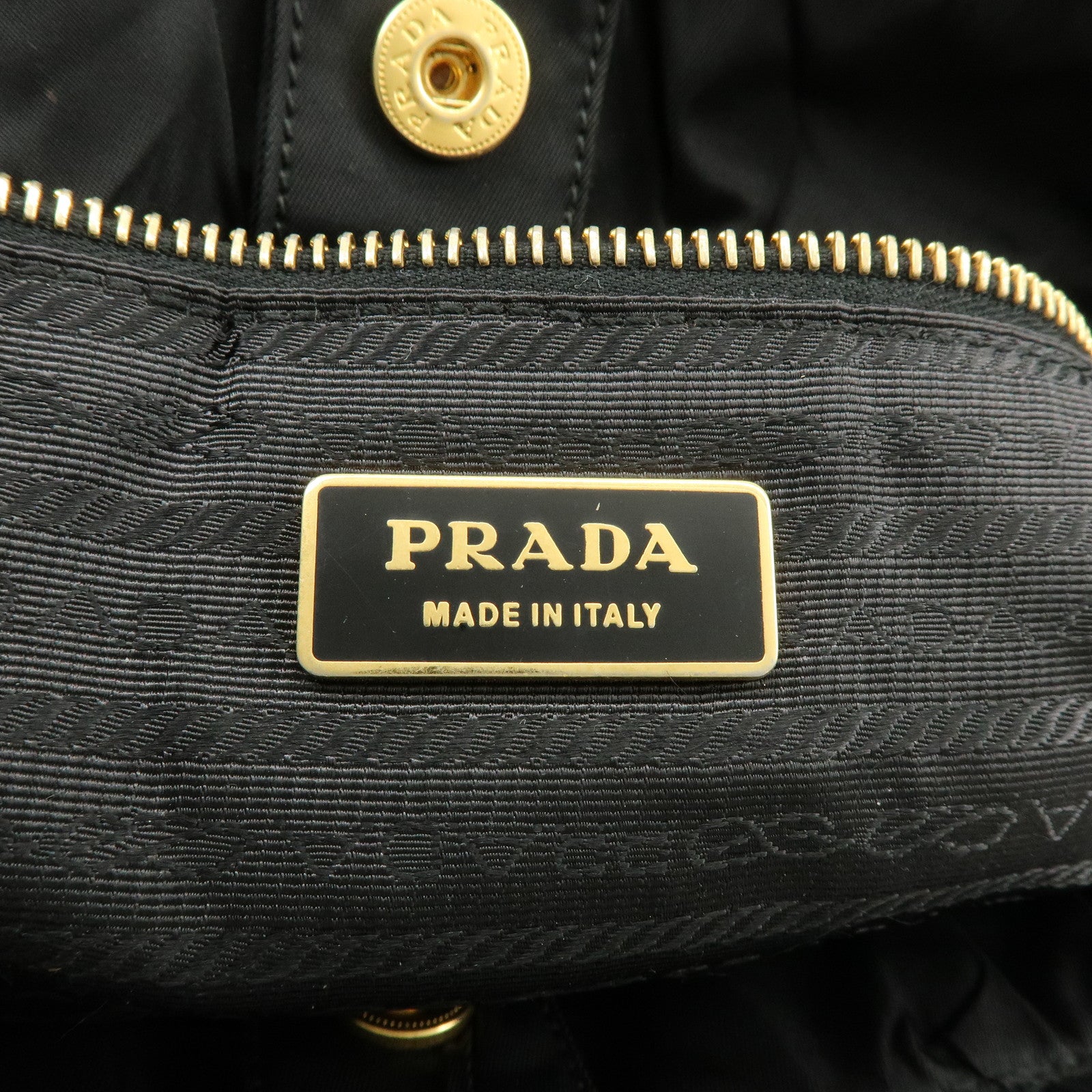PRADA Nylon 2Way Bag Hand Bag Shoulder Bag Black BN1593