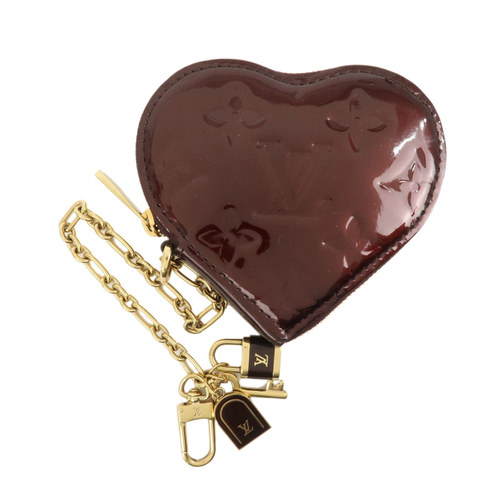 Louis Vuitton Monogram Vernis Porte Monnaie Coeur Coin Case M93561