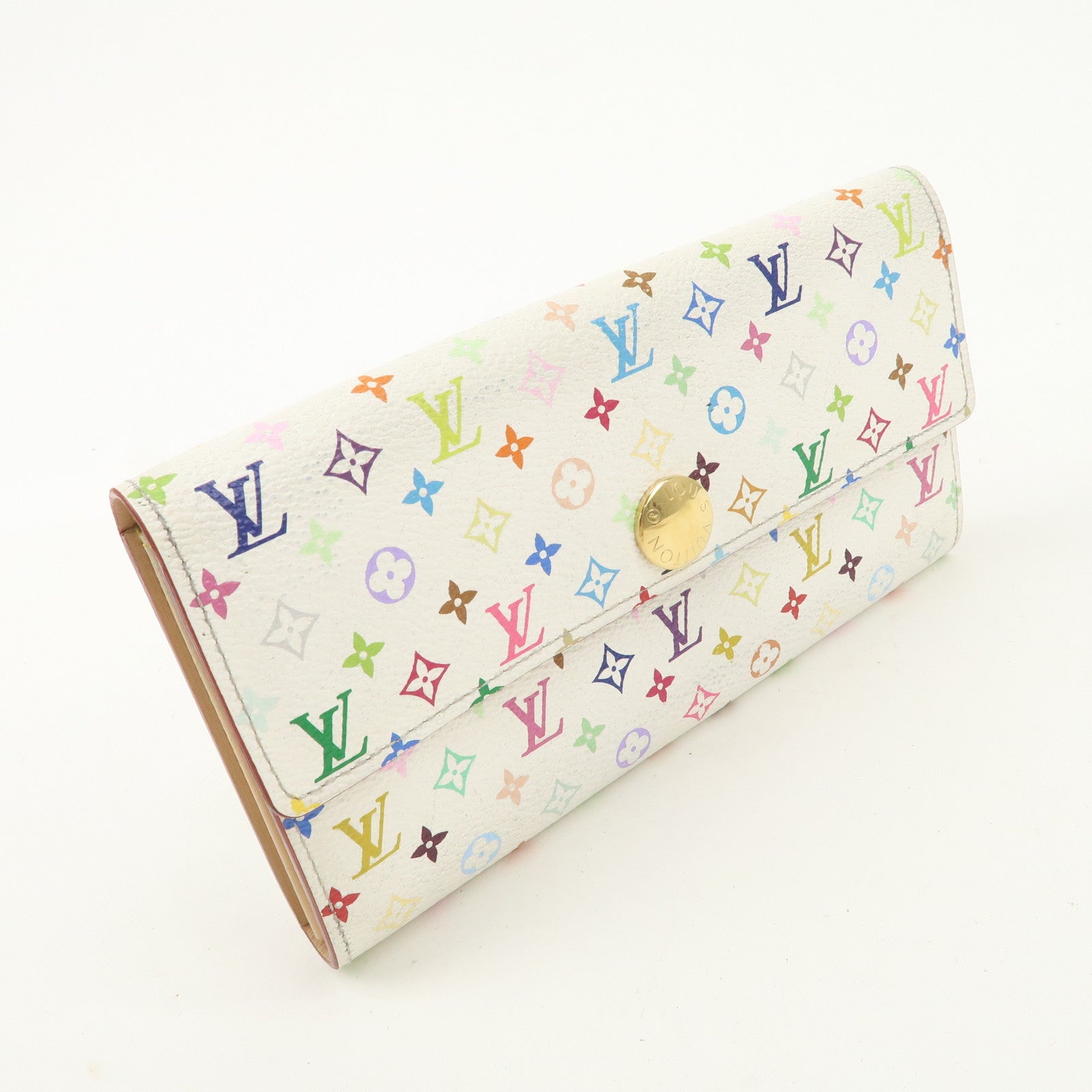Louis Vuitton Monogram Multicolor Pochette Portte Monnaie Credi Long Wallet M60004 Used