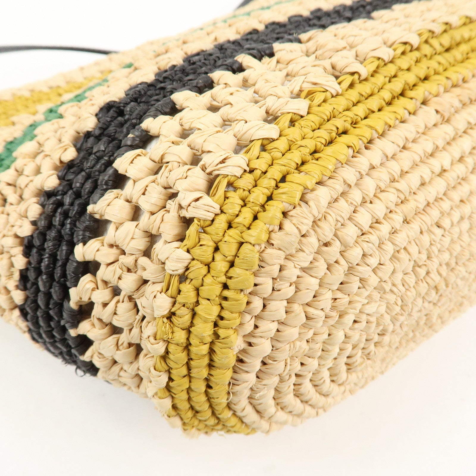 LOEWE Raffia Leather Pochette Bag Shoulder Bag Natural