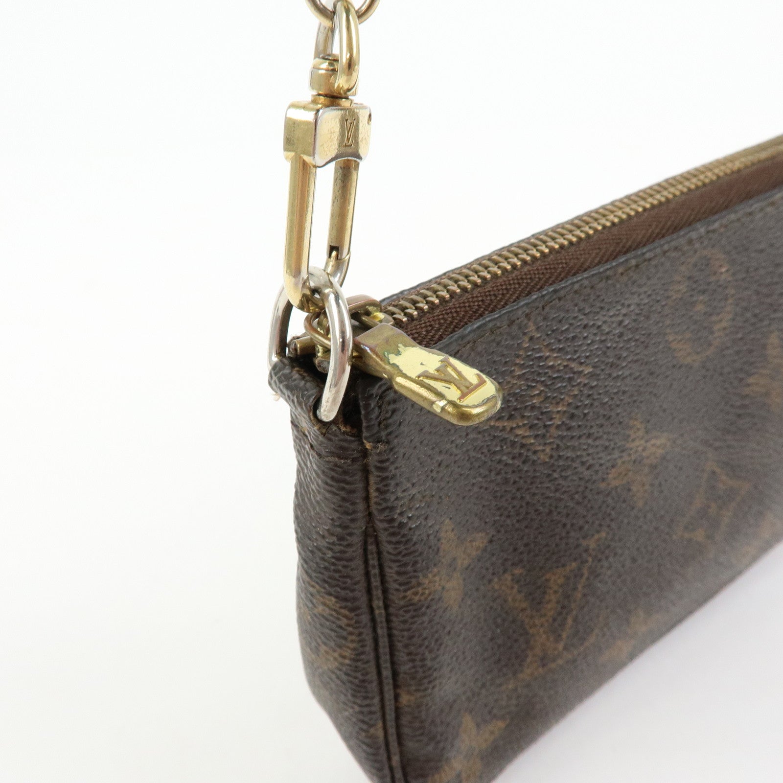 Louis Vuitton Monogram Mini Pochette Accessoires Hand Bag M58009