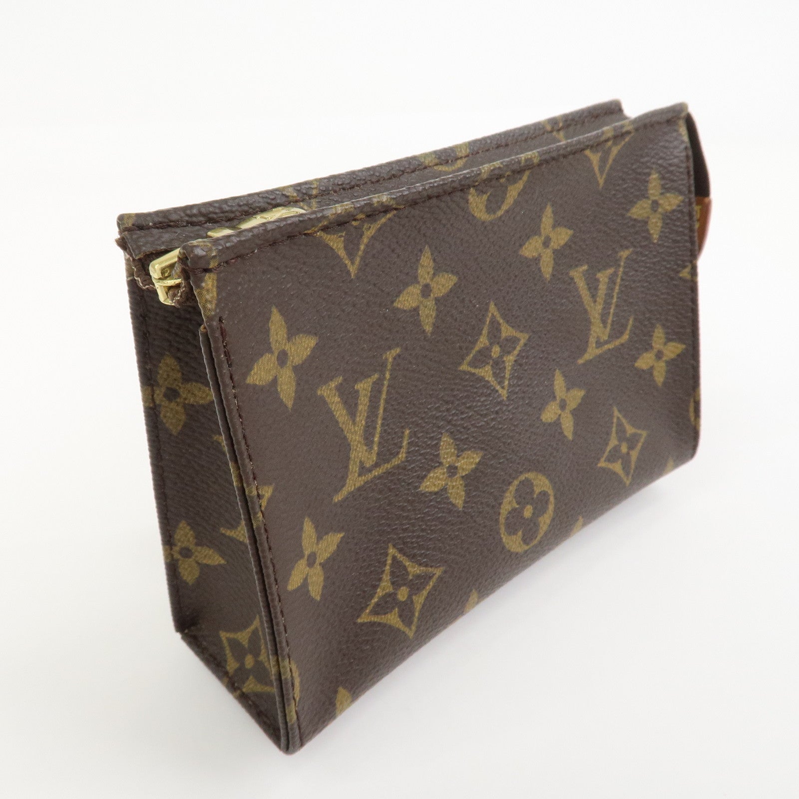Louis Vuitton Monogram Pochette Toilette 15 Canvas Pouch M47546