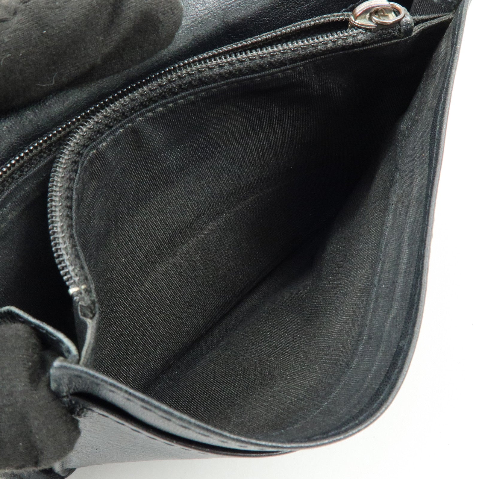 CHANEL COCO Mark Caviarskin Bi-fold Long Wallet Black A48651