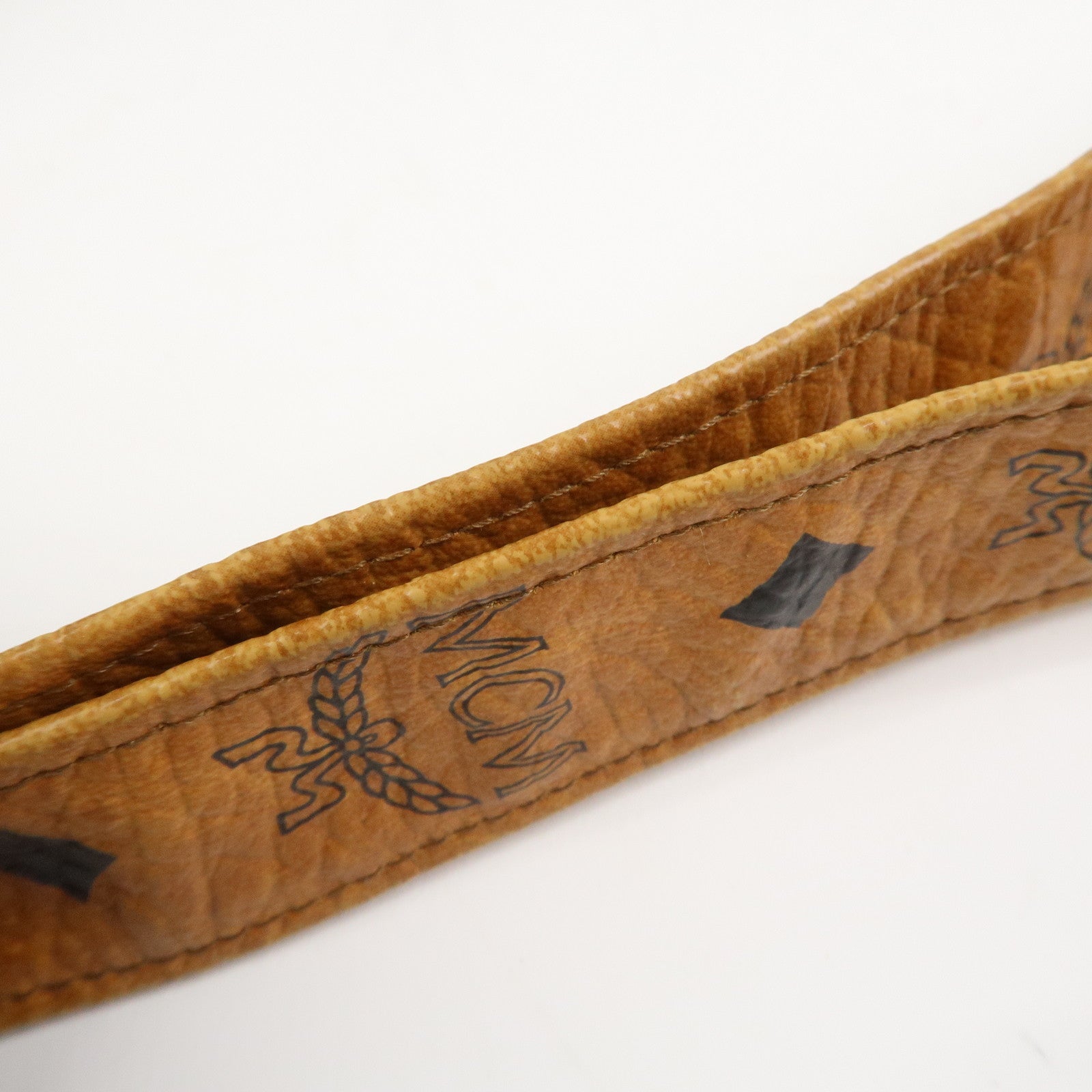 MCM Visetos Leather Tote Bag Shoulder Bag Hand Bag Brown