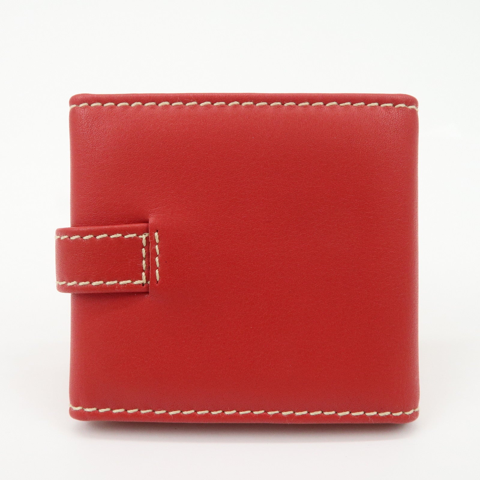 LOEWE Leather Tri-Fold Square Photo Case  Red