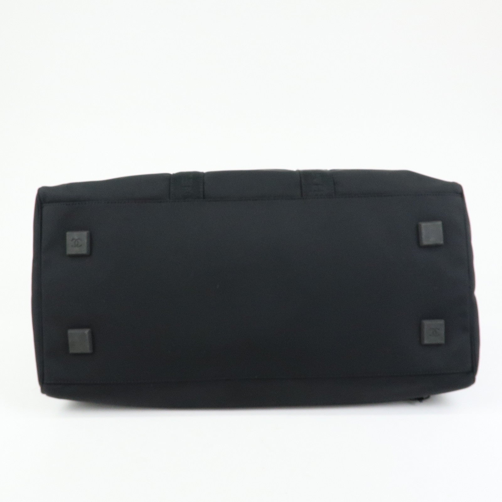 CHANEL COCO Mark Sport Line Nylon Boston Bag Shoulder Bag Black