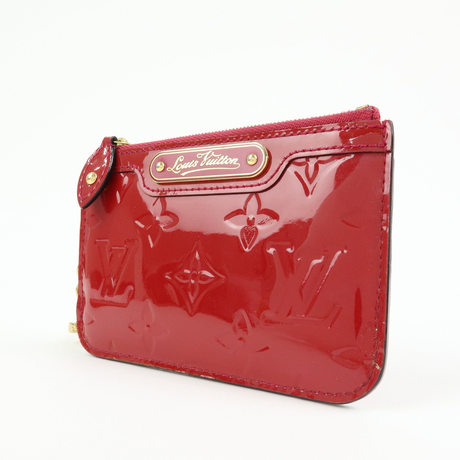 Louis Vuitton Monogram Vernis Pochette Cles NM Coin Case Red M90214