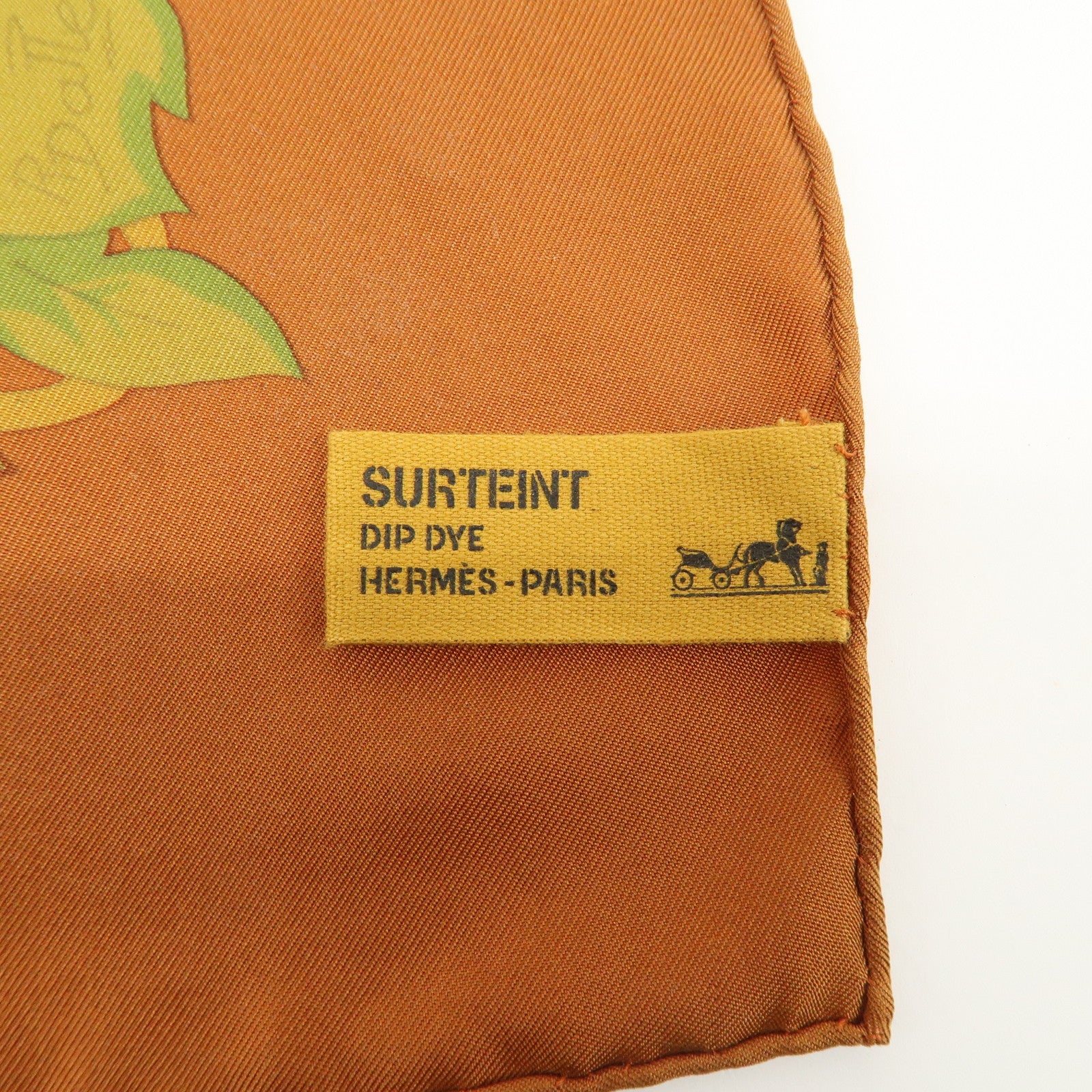 HERMES Carre 90 Silk 100% Scarf DIP DYE JUNGLE LOVE Yellow