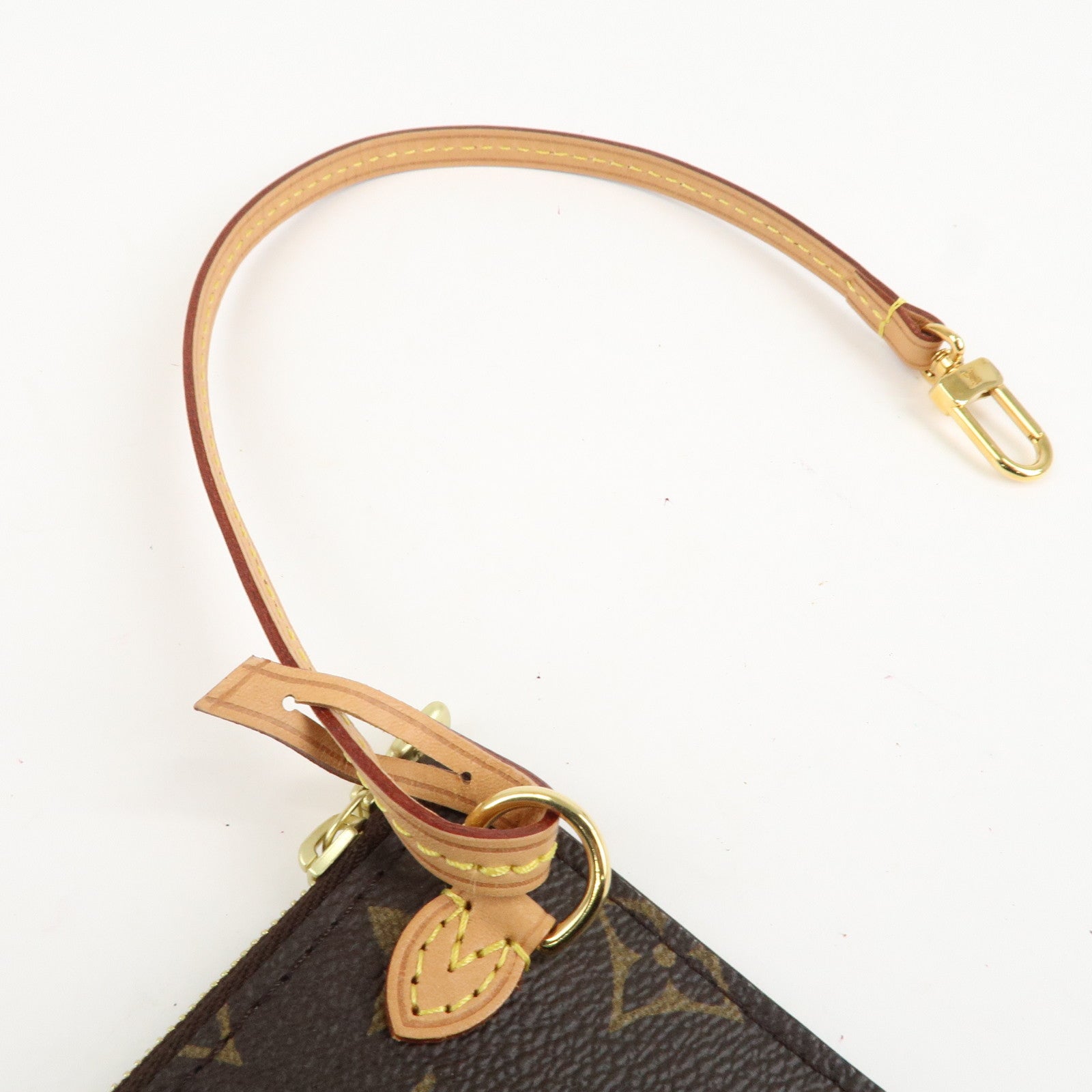 Louis Vuitton Monogram Pouch For Neverfull MM Brown Fuchsia Used