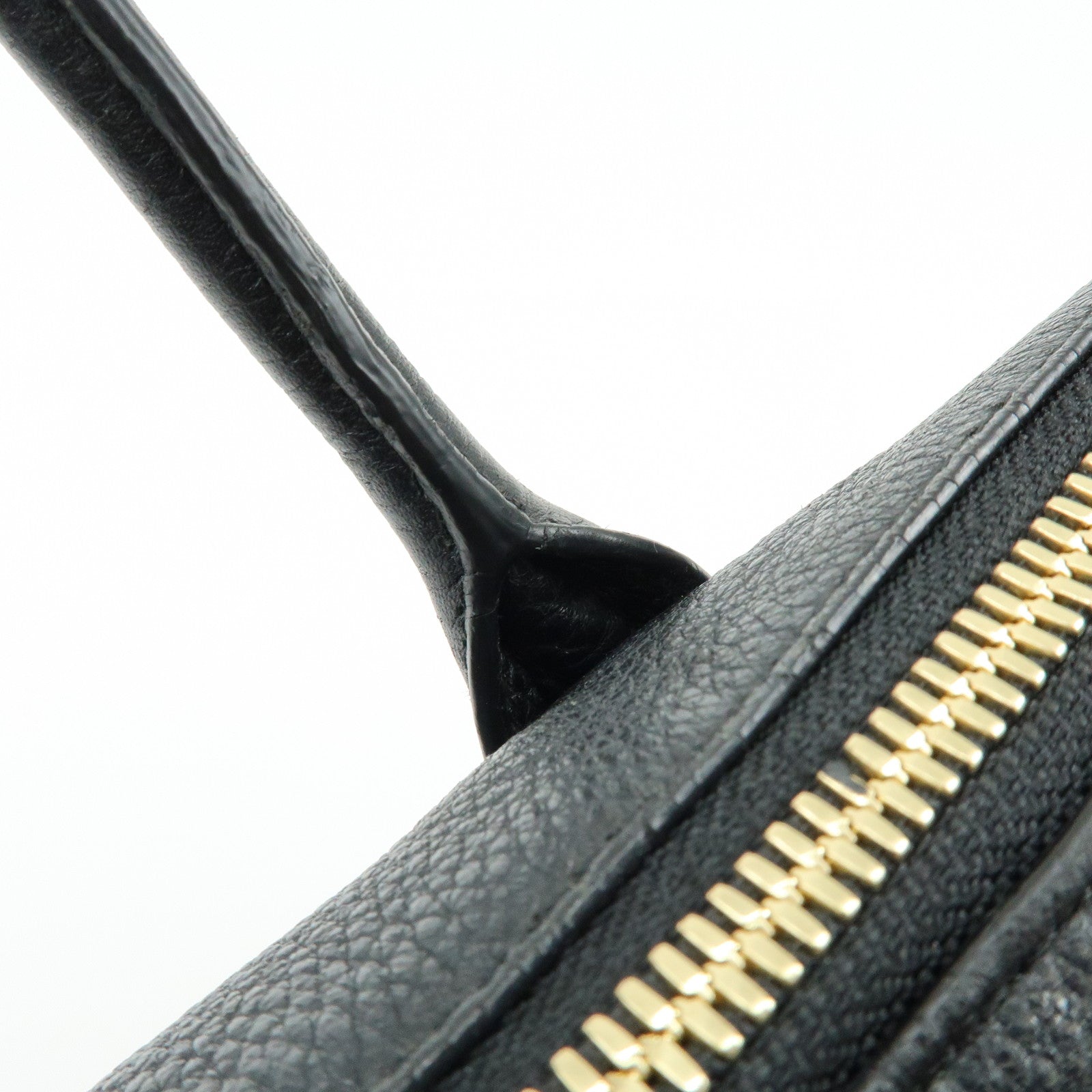 PRADA Leather 2Way Bag Hand Bag Shoulder Bag Black