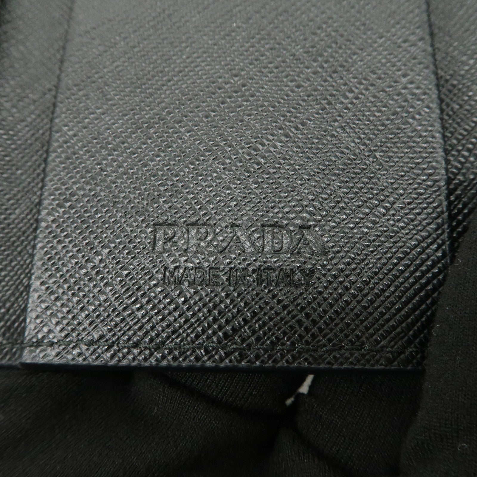 PRADA Logo Saffiano Leather 6 Rings Key Case Black 2PG222
