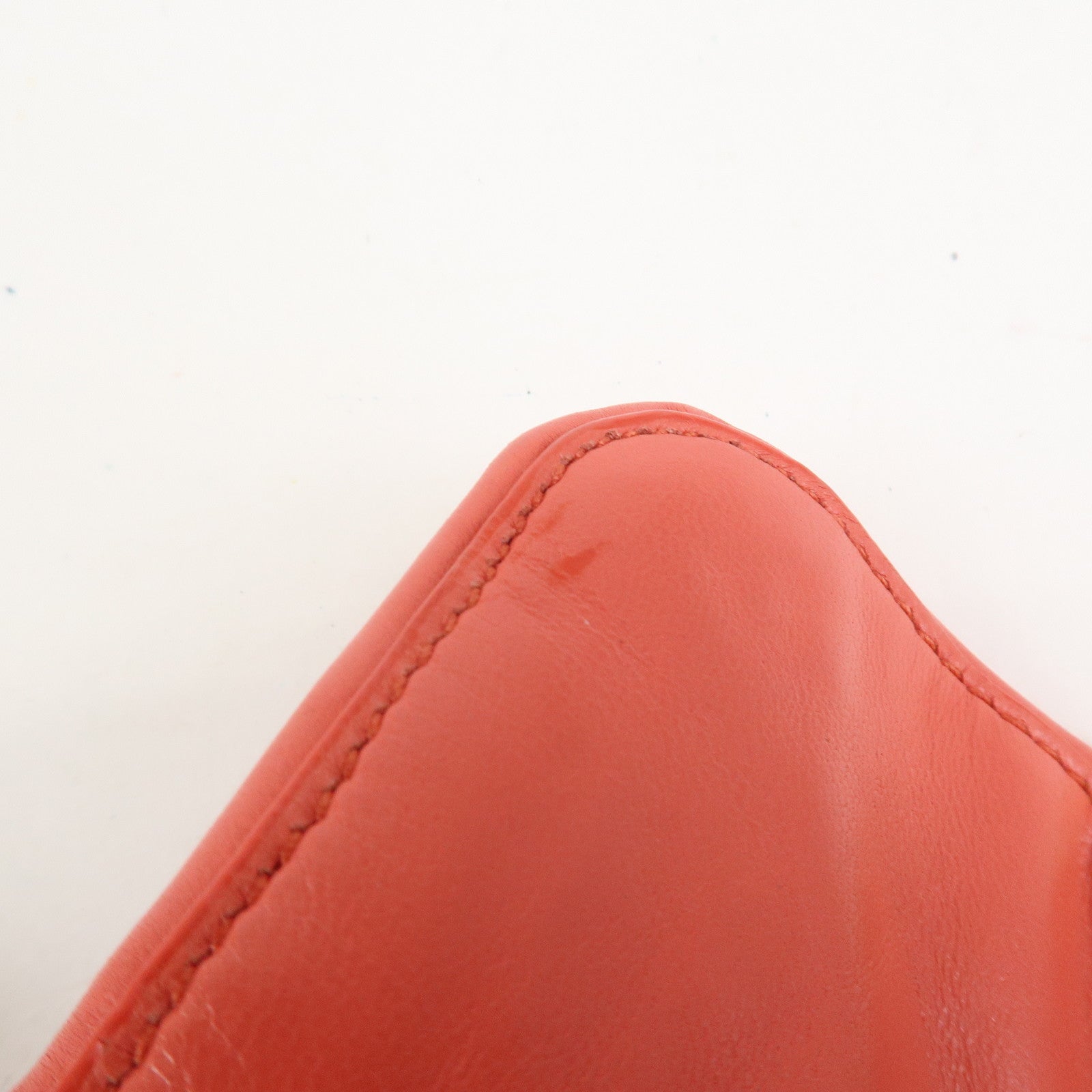 MIU MIU Nappa Leather Chain Shoulder Bag Crossbody Bag Coral