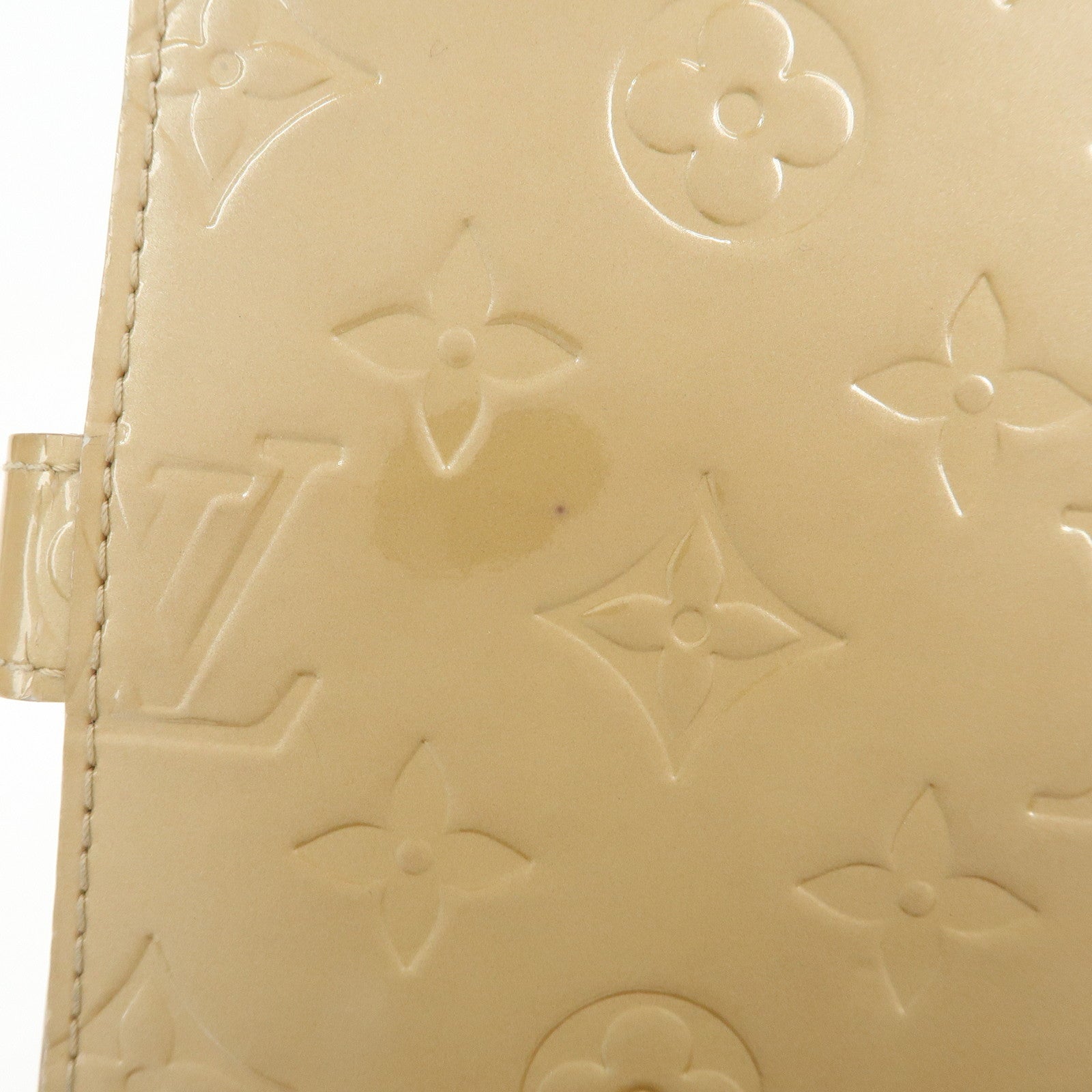 Louis Vuitton Monogram Vernis Agenda PM Planner Cover Beige R21001