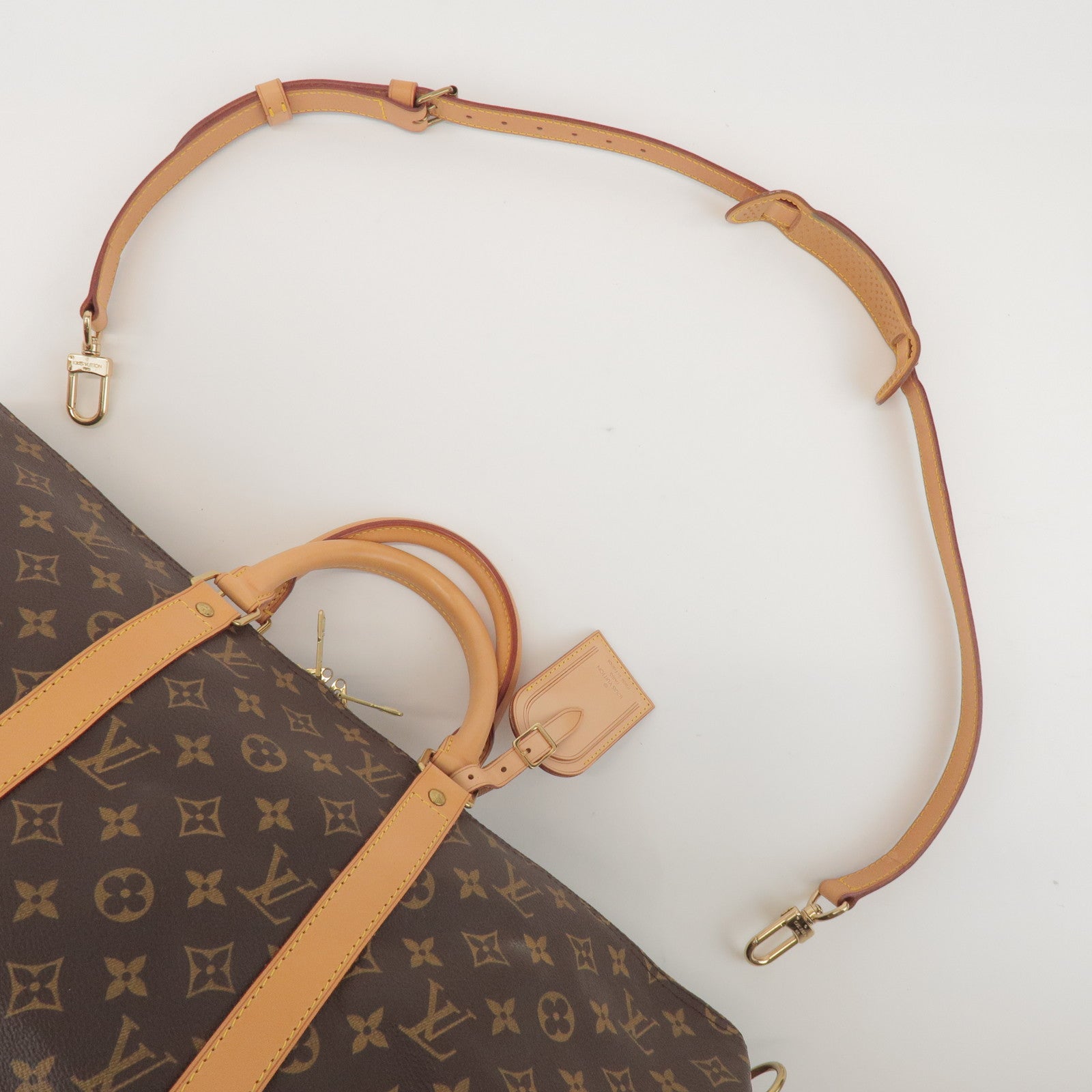 Louis Vuitton Monogram Keep All Bandouliere 50 Boston Bag M41416