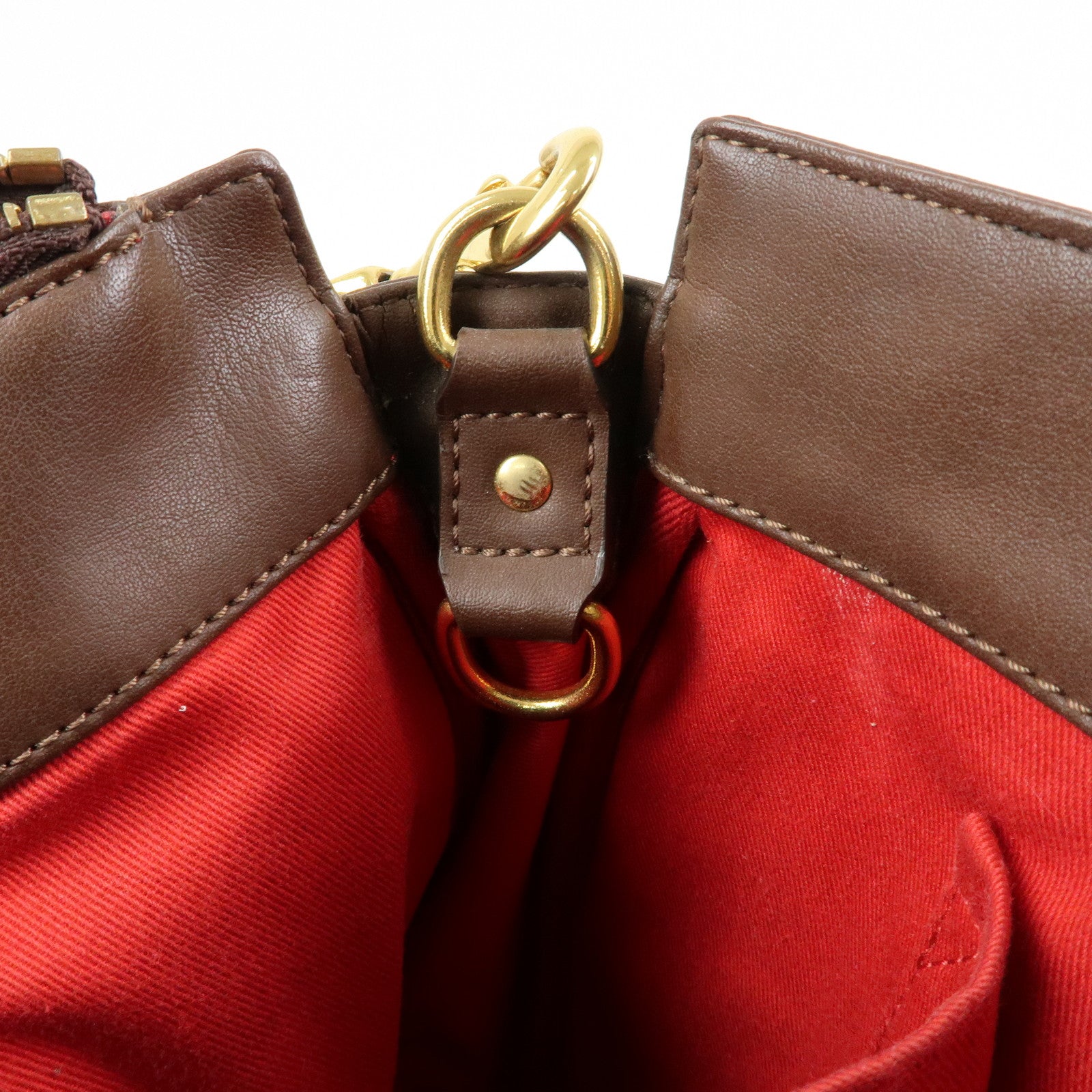 Chloe Eden Leather Shoulder Bag Crossbody Bag Brown