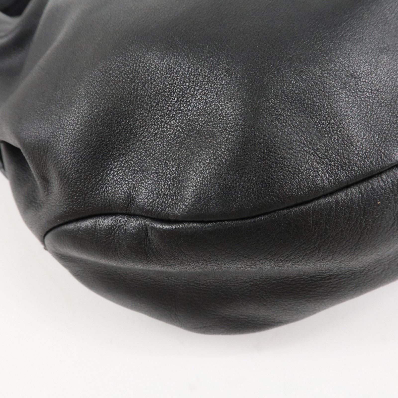 Ferragamo Vara Ribbon Leather Shoulder Bag Hand Bag Black Used