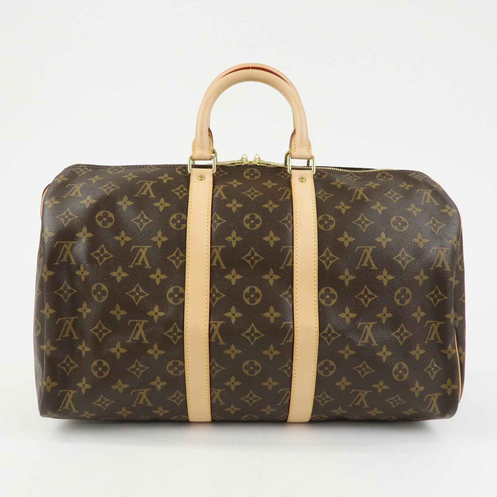 Louis Vuitton Monogram Keep All 45 Boston Bag Brown M41428