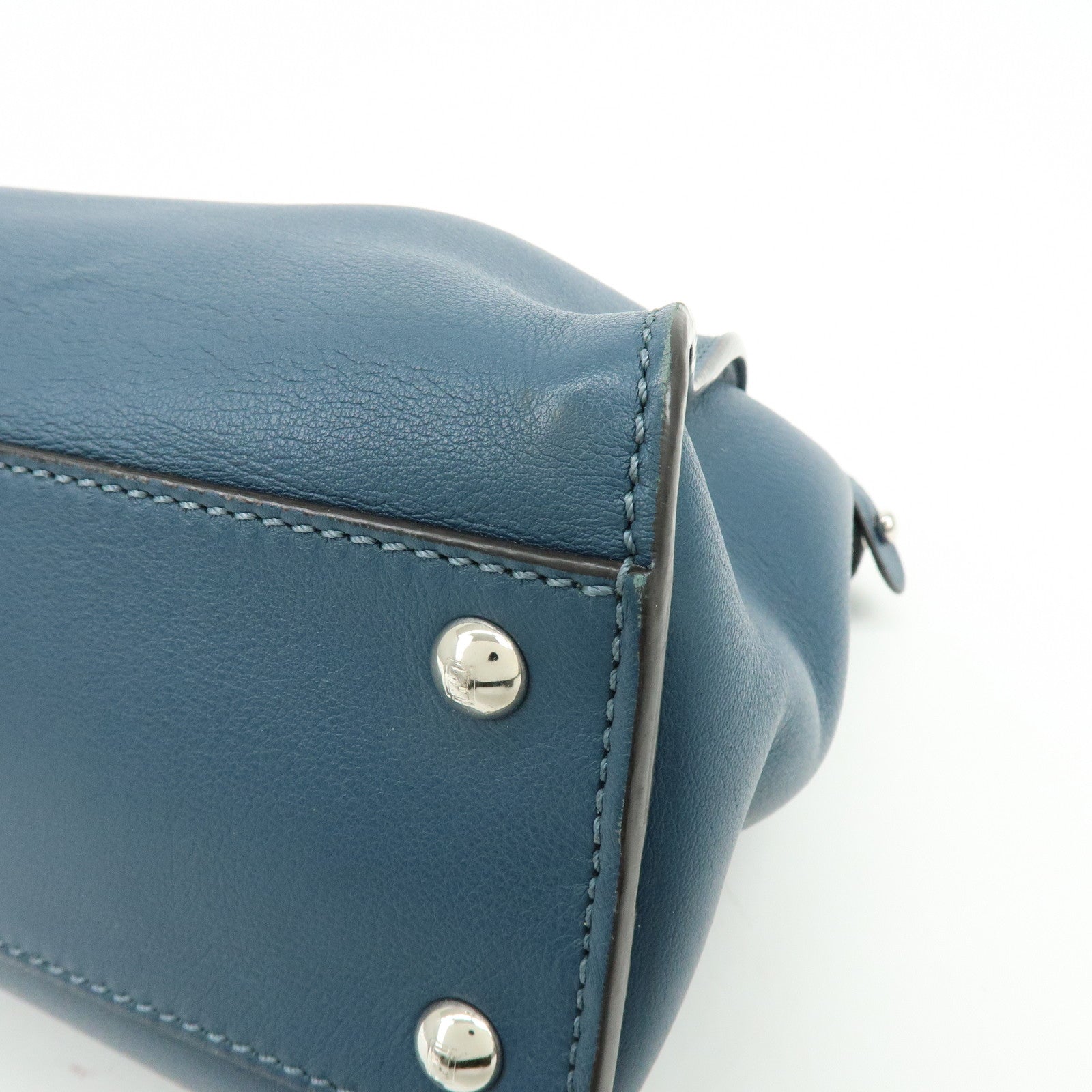FENDI Peekaboo Calf Leather 2Way Bag Hand Bag Shoulder Bag 8BN290