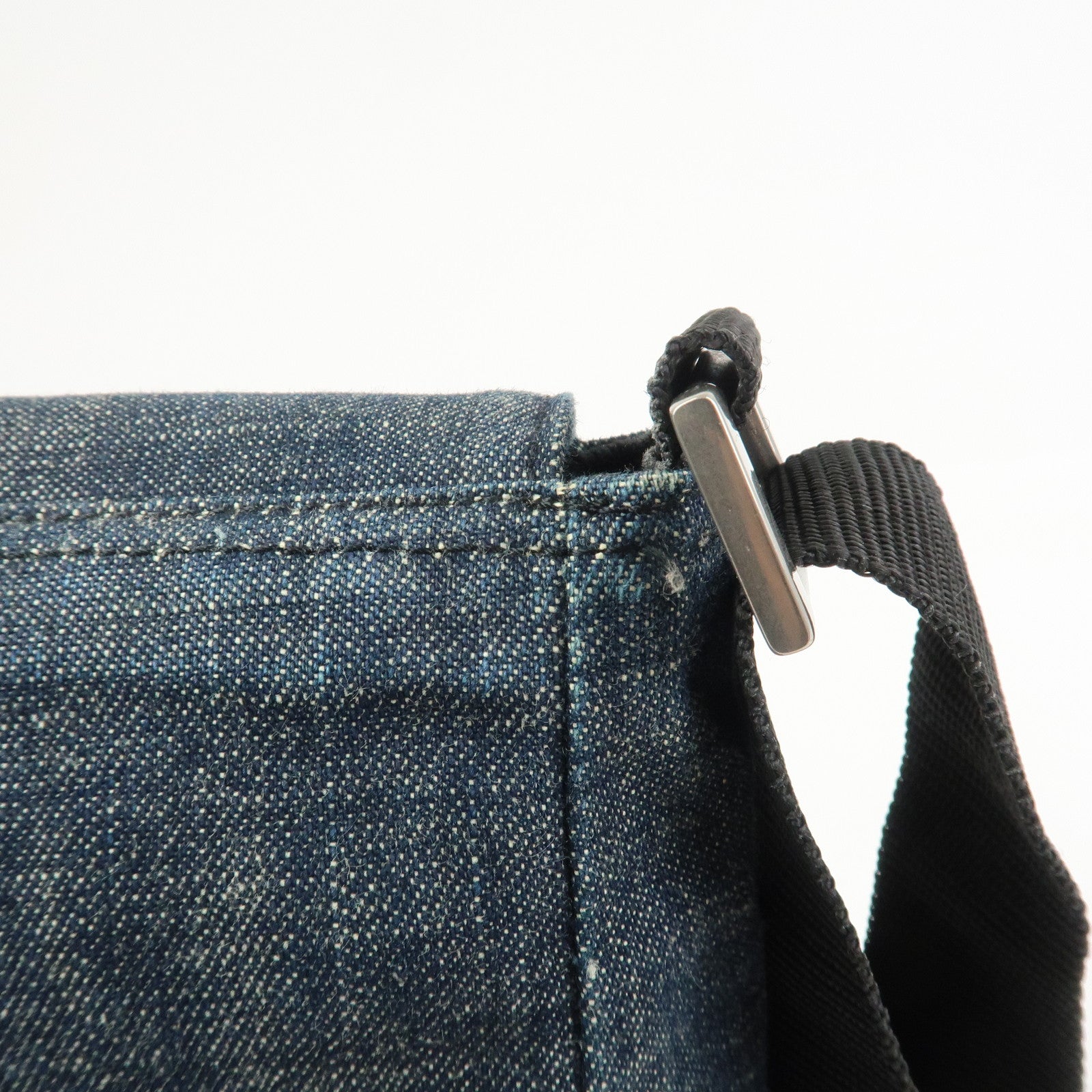 BURBERRY Blue Label Denim Shoulder Bag Crossbody Bag Navy