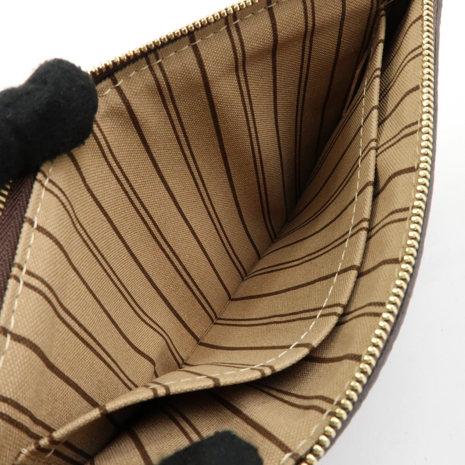 Louis Vuitton Monogram Pouch for Neverfull MM Tote Bag Brown