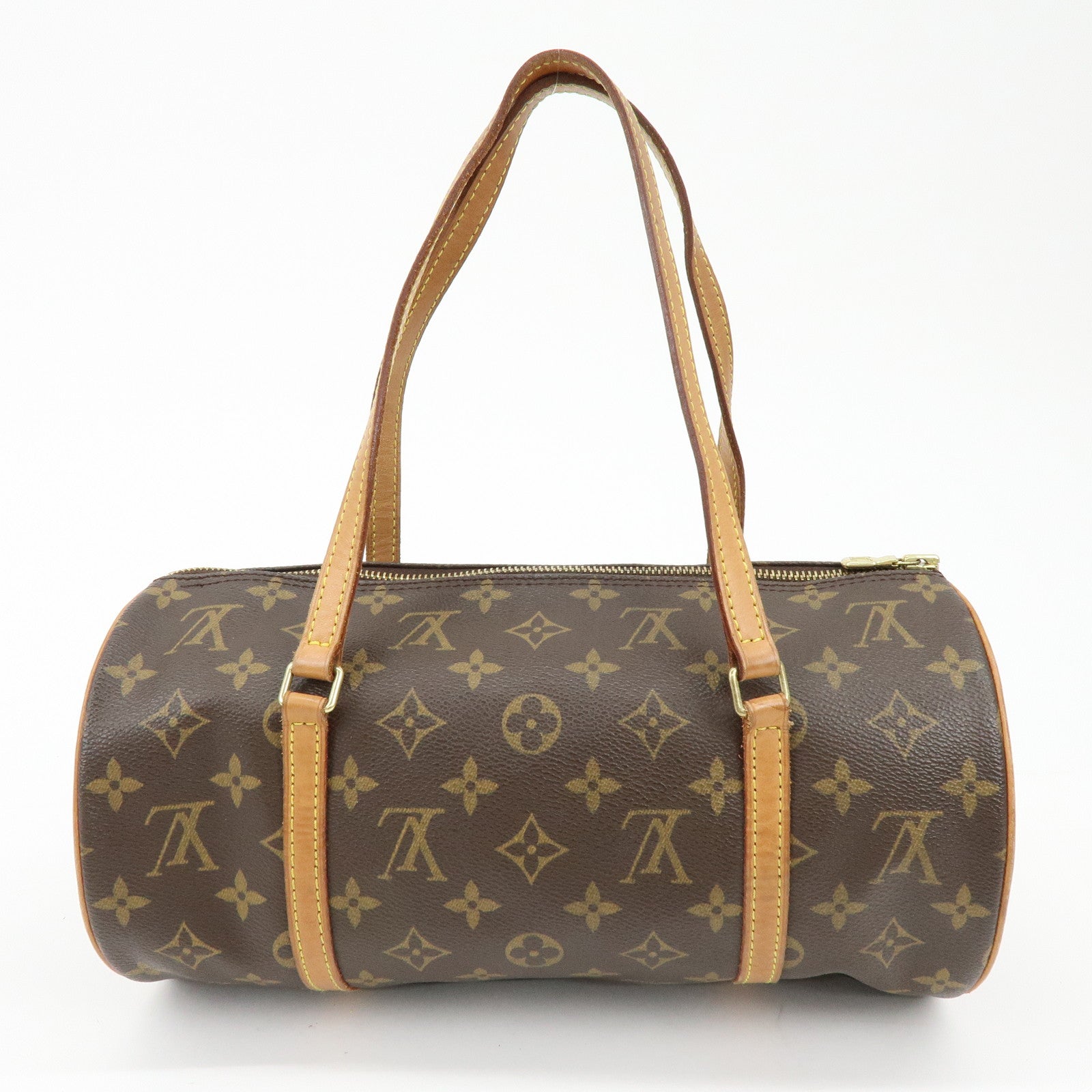 Louis Vuitton Monogram Papillon 30 Hand Bag Brown M51385