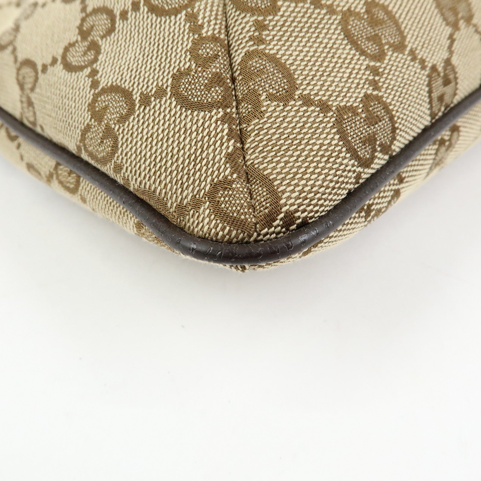 GUCCI Sherry GG Canvas Leather Shoulder Crossbody Bag Beige 189749
