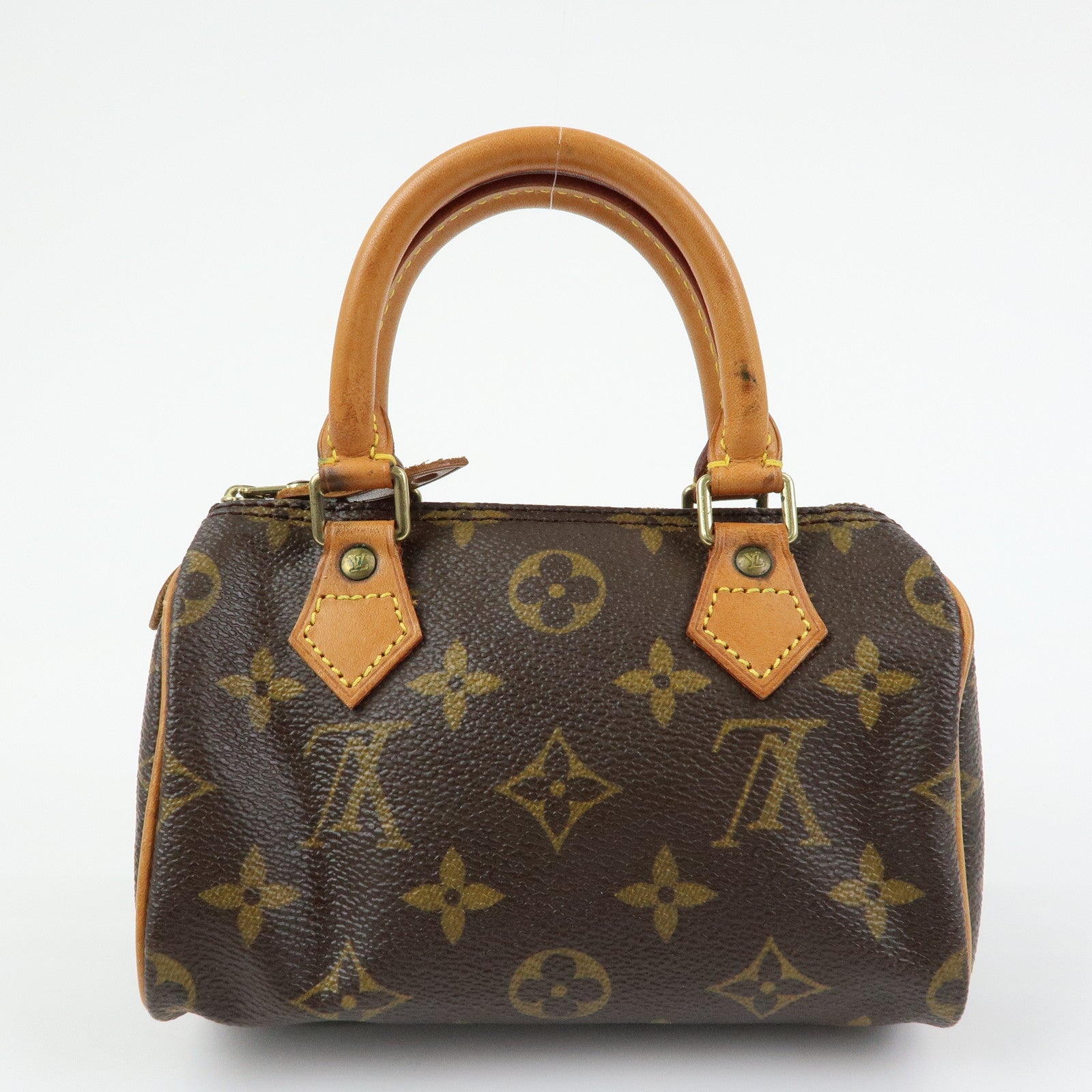 Louis Vuitton Monogram Mini Speedy Hand Shoulder Bag Brown M41534