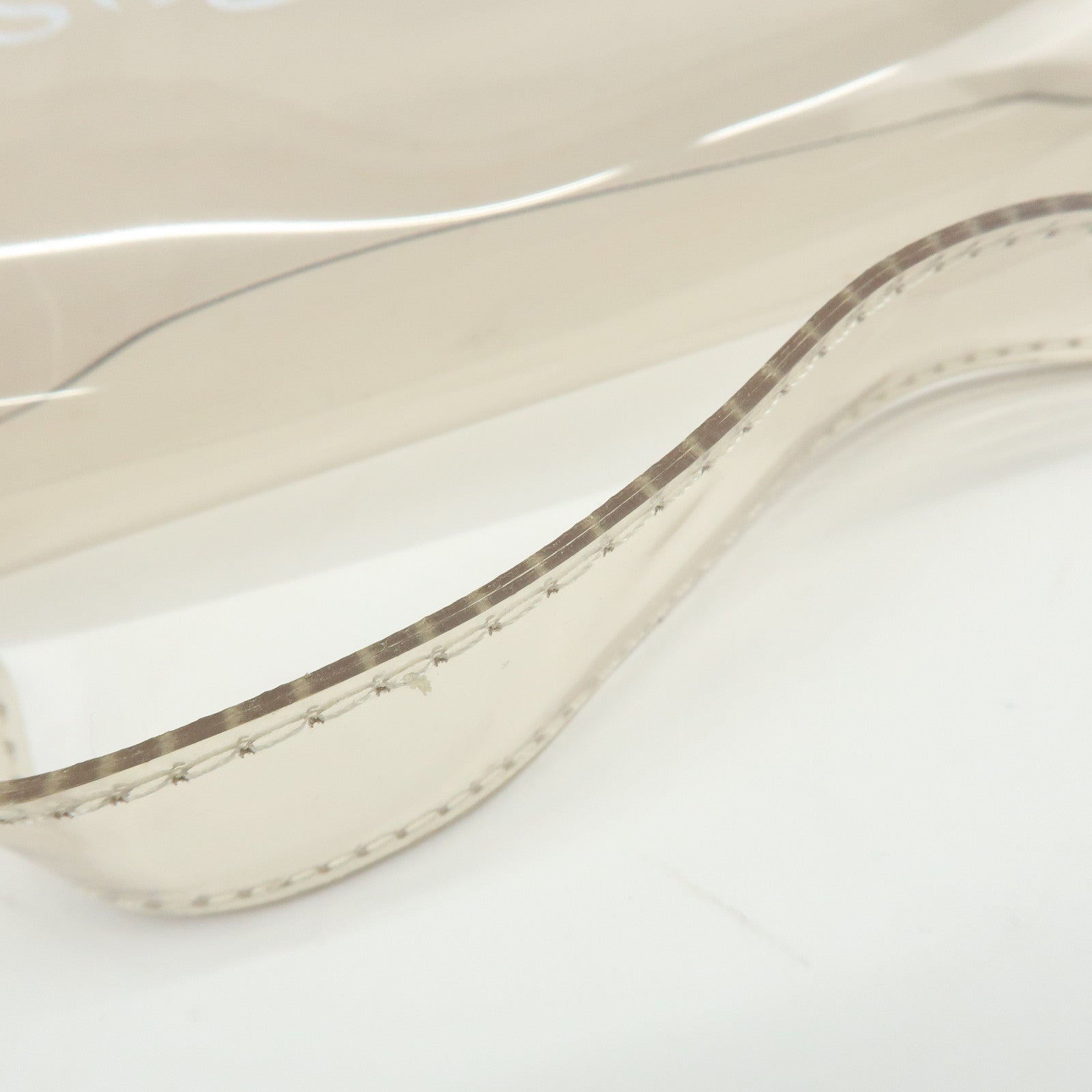 HERMES Kelly Vinyl Hand Bag Clear Transparent