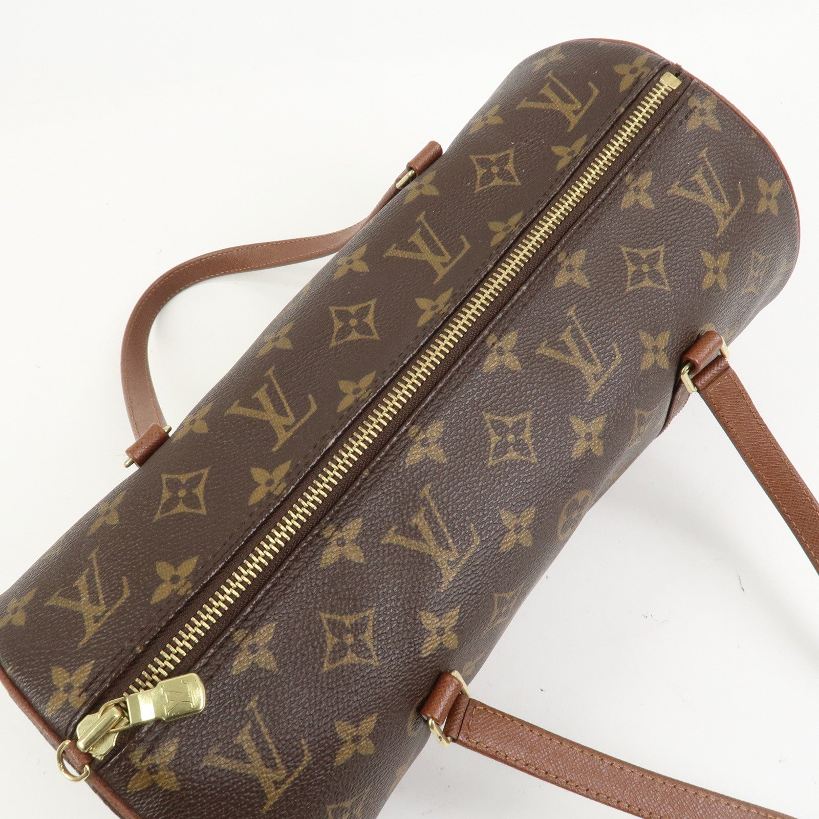 Louis Vuitton Monogram Papillon 30 Hand Bag Brown M51365