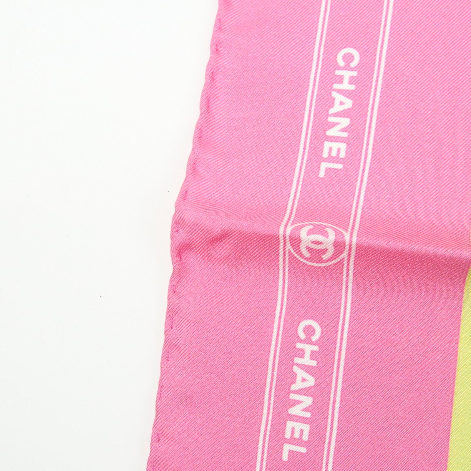 CHANEL Silk100% Scarf Paris Cuba Collection Pink Black Brown