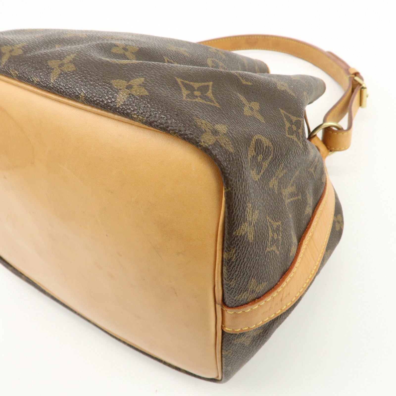 Louis Vuitton Monogram Canvas Petit Noe Shoulder Bag Brown M42226