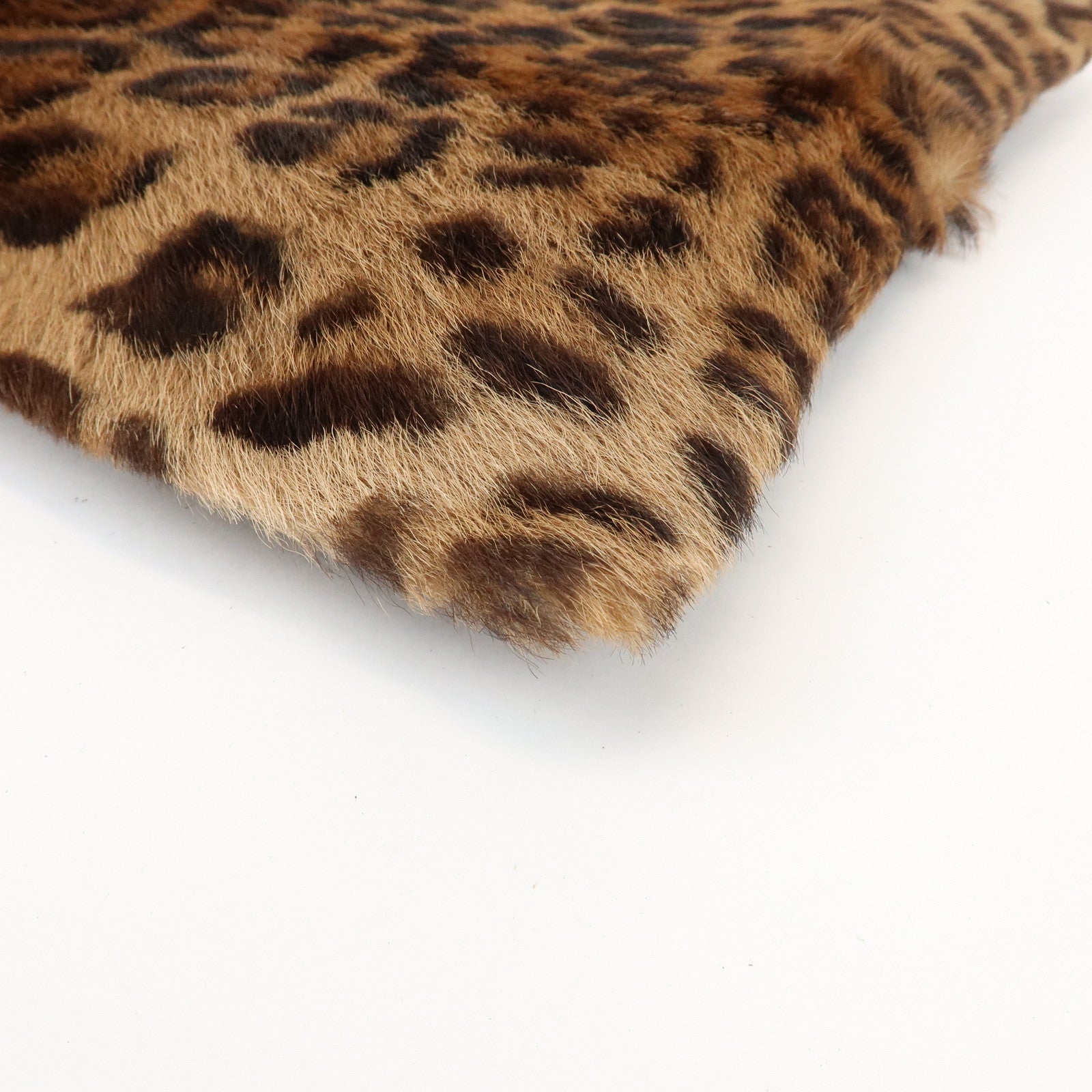 LOEWE Unborn Calf Leather Tote Bag Hand Bag Brown Black