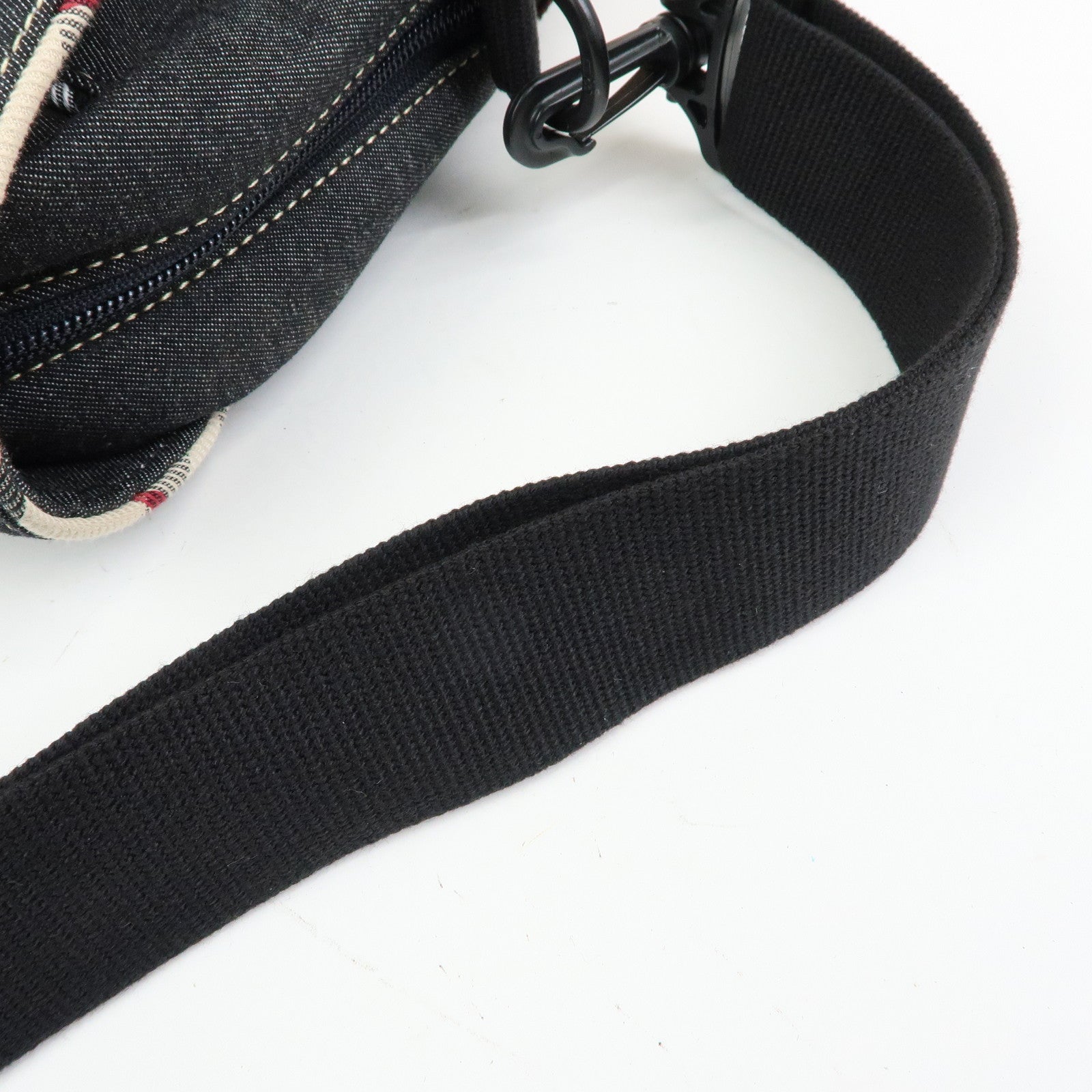 Burberry Nova Plaid Denim Canvas 2Way Shoulder Hand Bag Indigo Blue