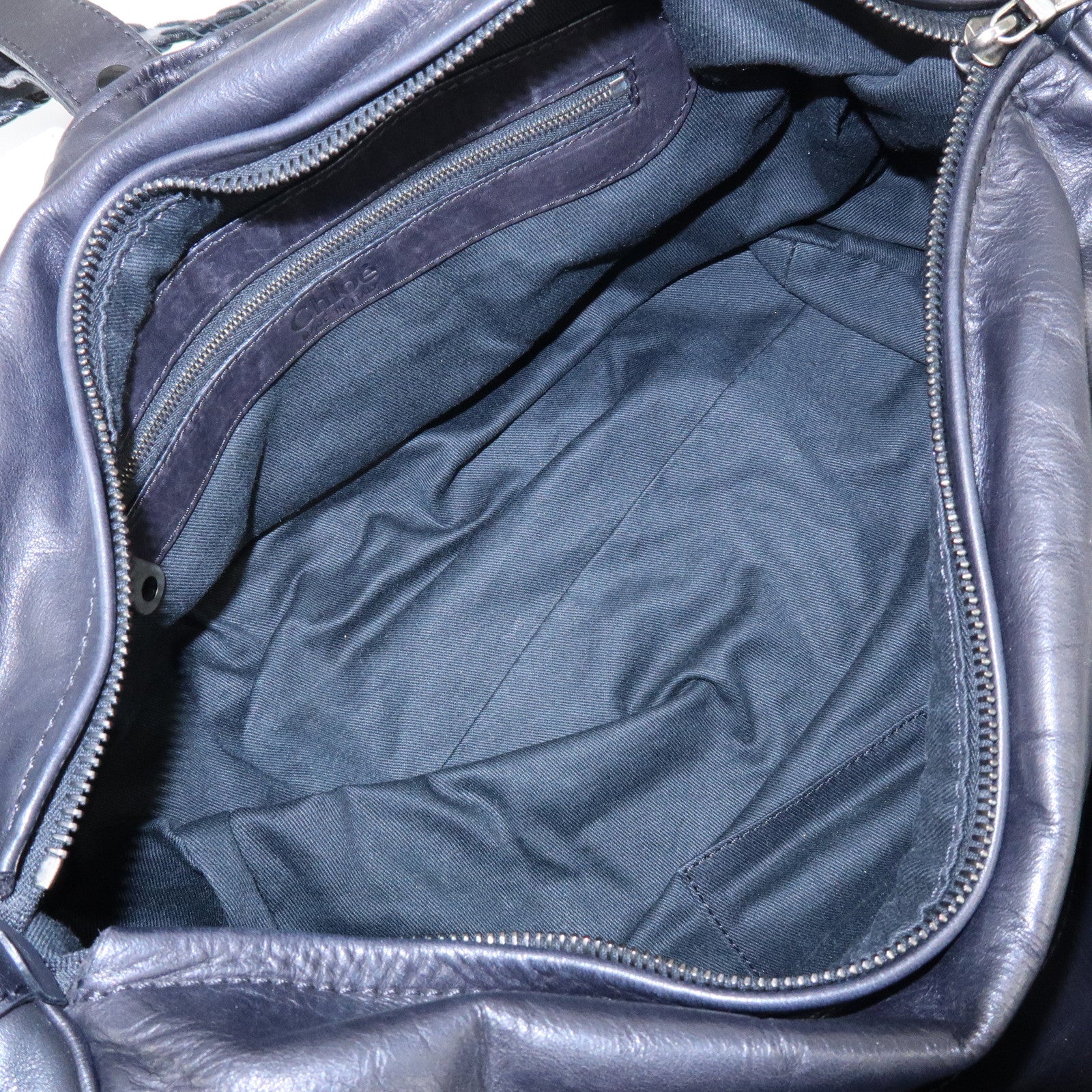 Chloe Silverado Leather Shoulder Bag Hand Bag Black