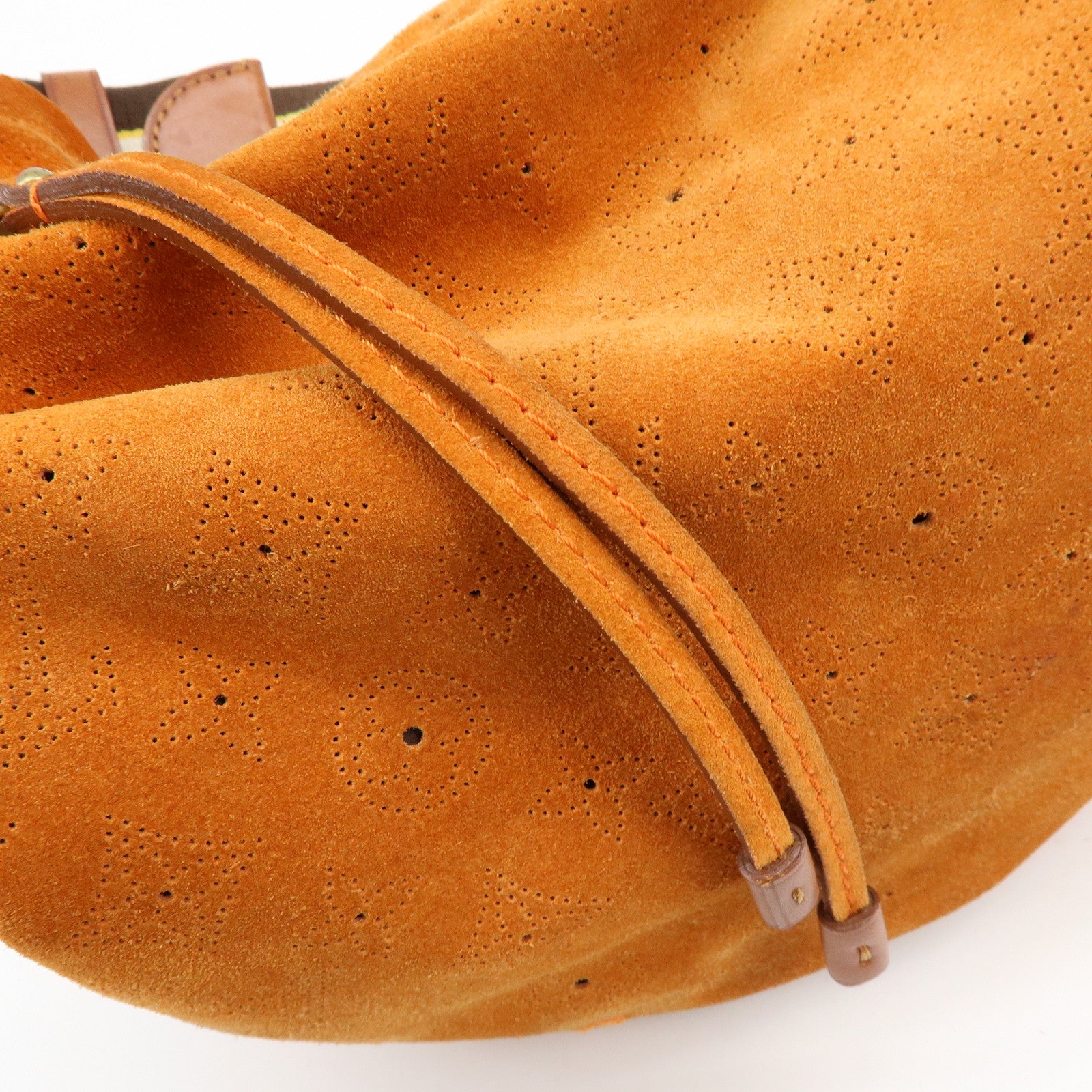 Louis Vuitton Monogram Onata GM Suede Shoulder Bag Orange M95119